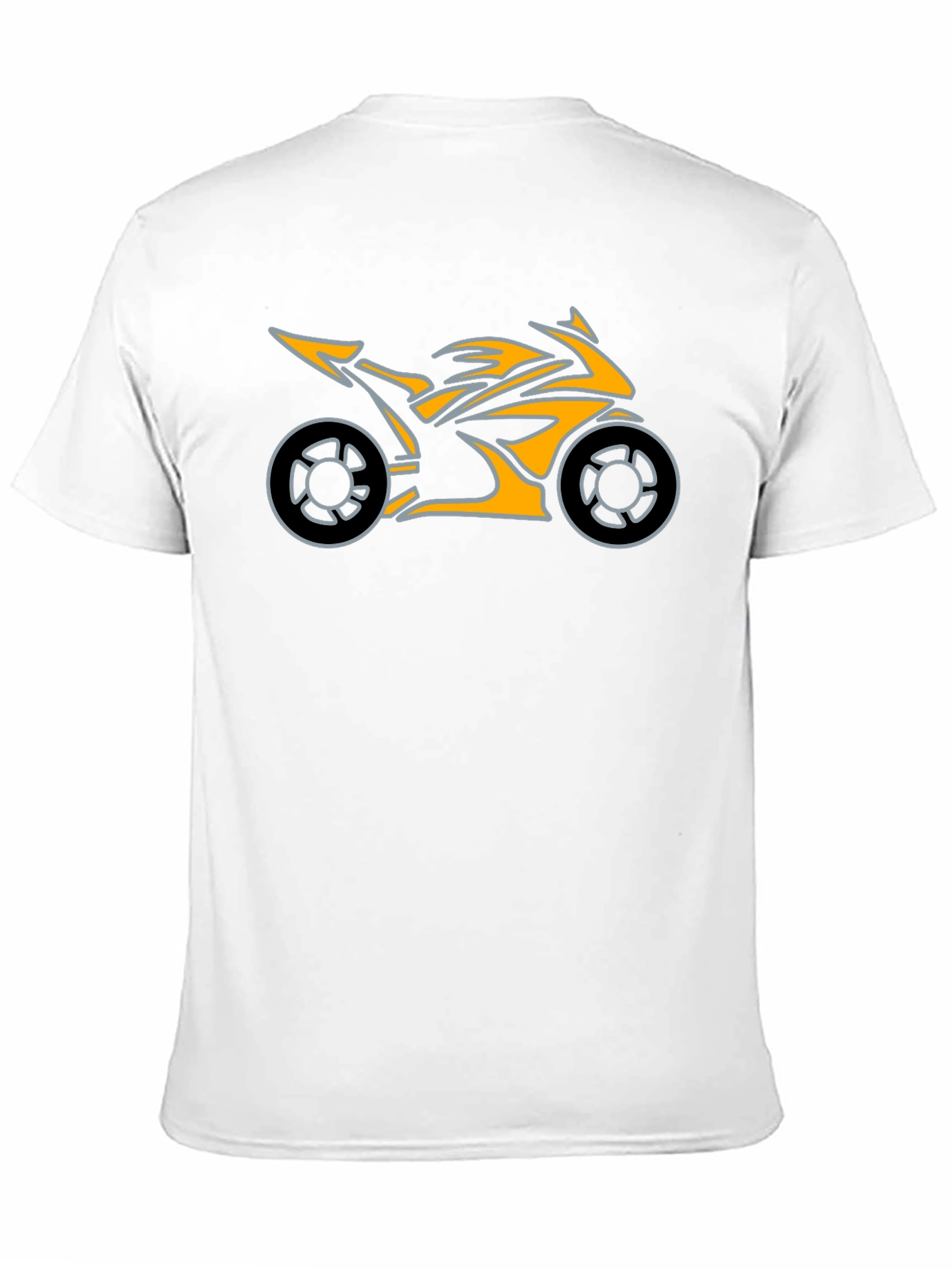 Motorcycle Graphic Tee - Black Cotton T-Shirt