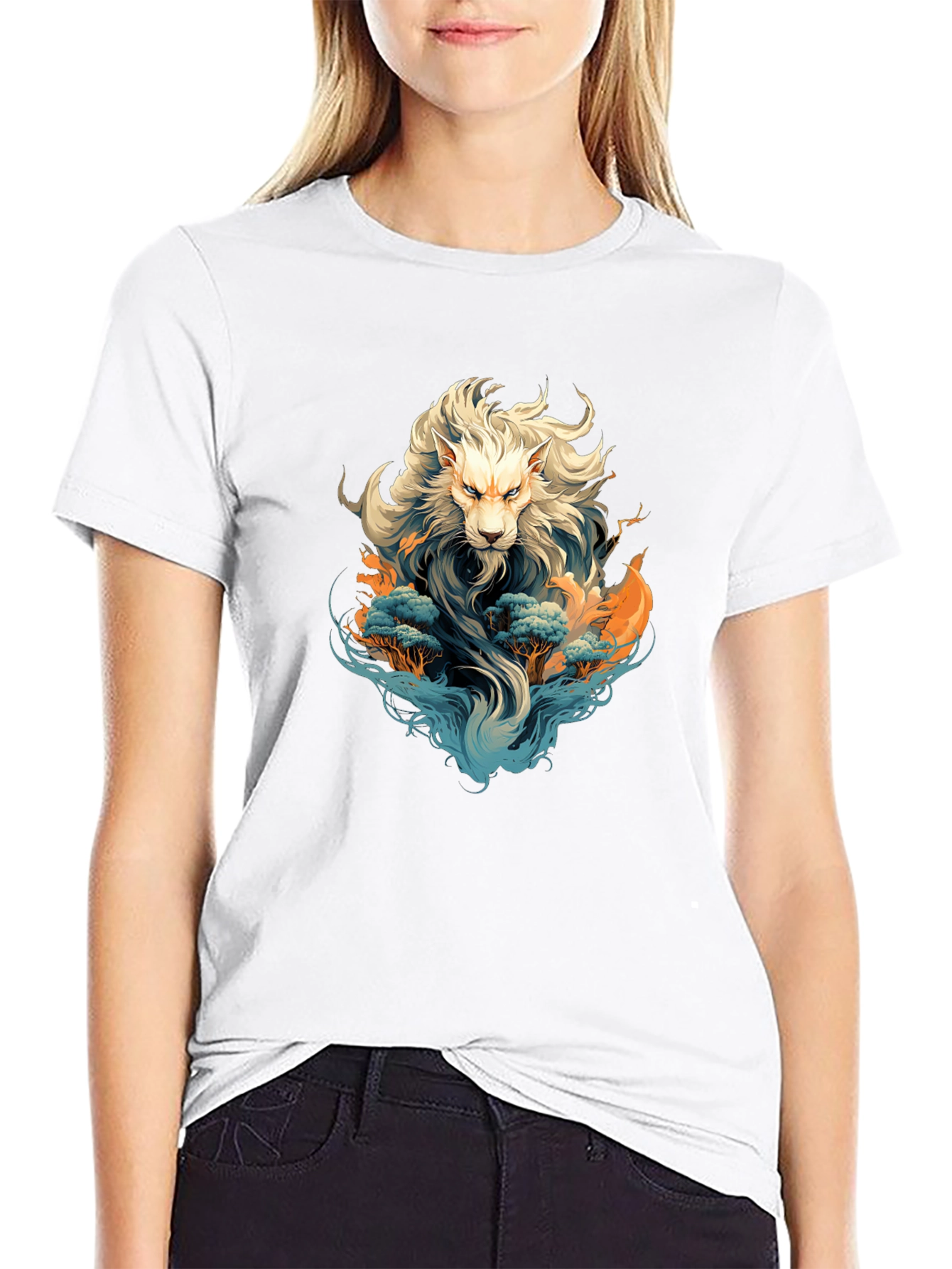 Lion Graphic Black T-Shirt