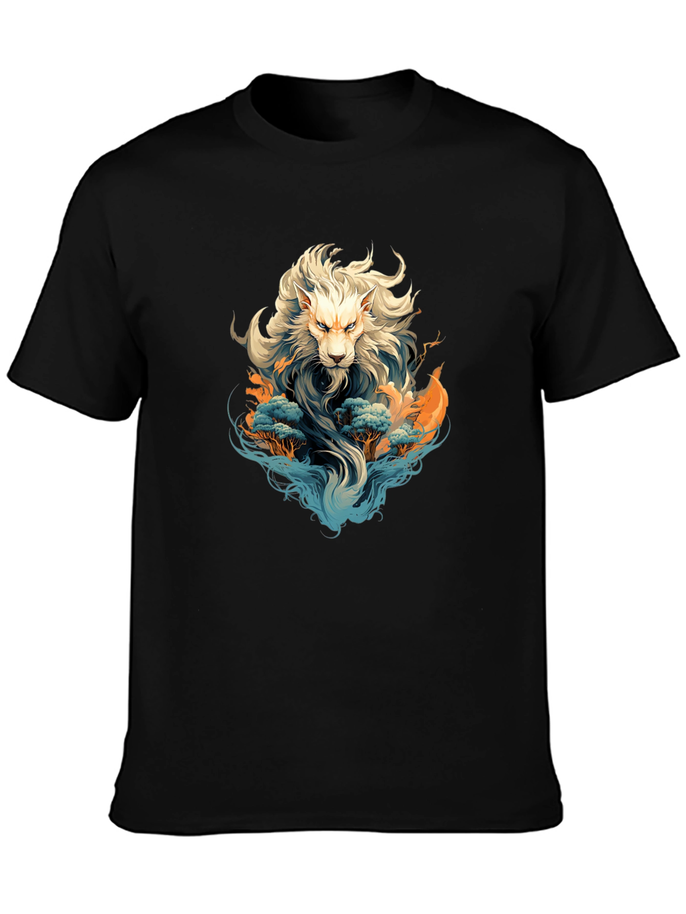 Lion Graphic Black T-Shirt
