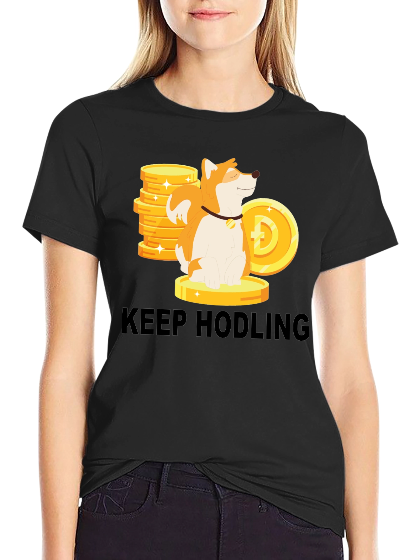 Keep Hodling Dog Crypto T-Shirt