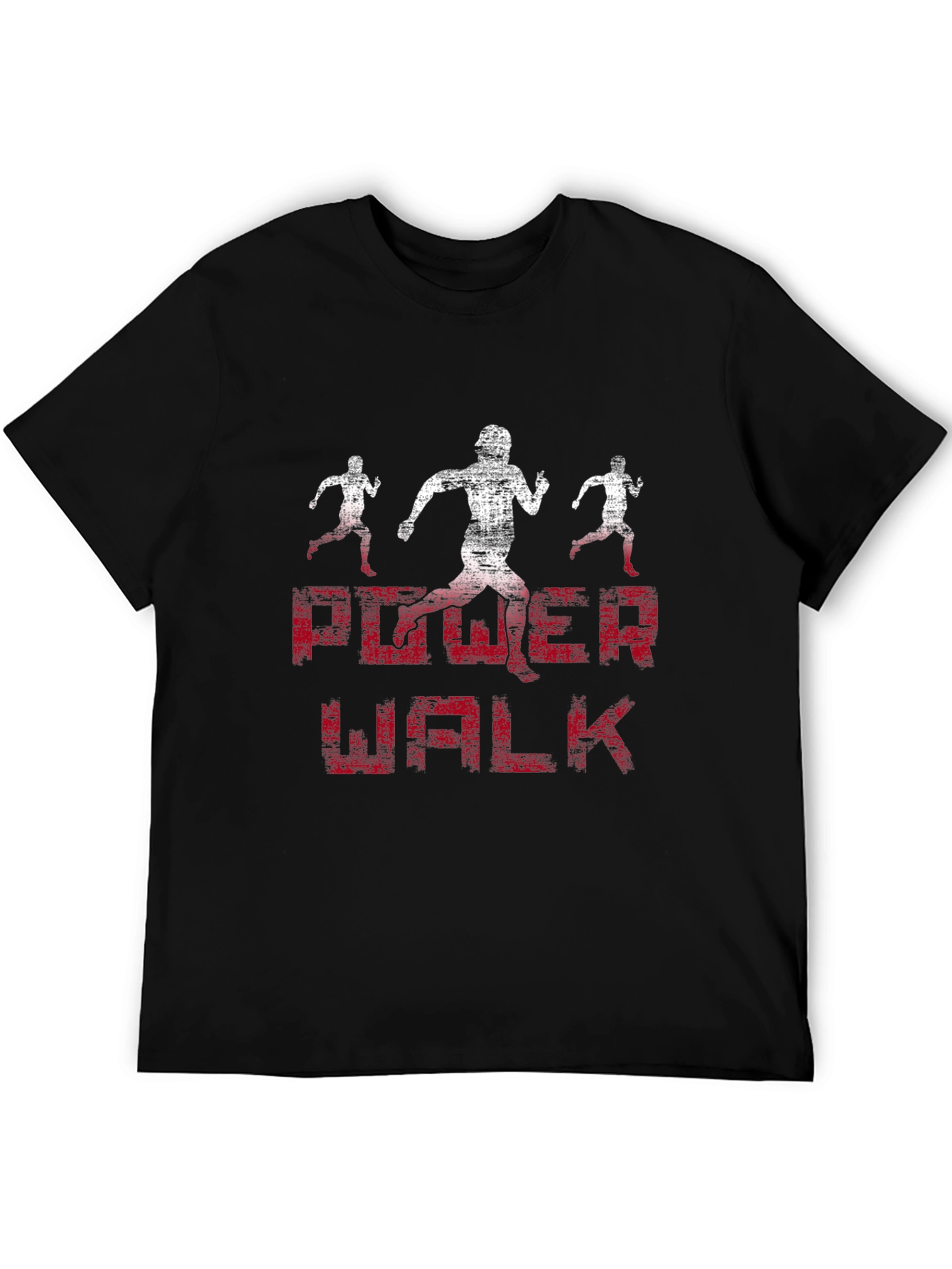 Power Walk Graphic Tee - Black Cotton