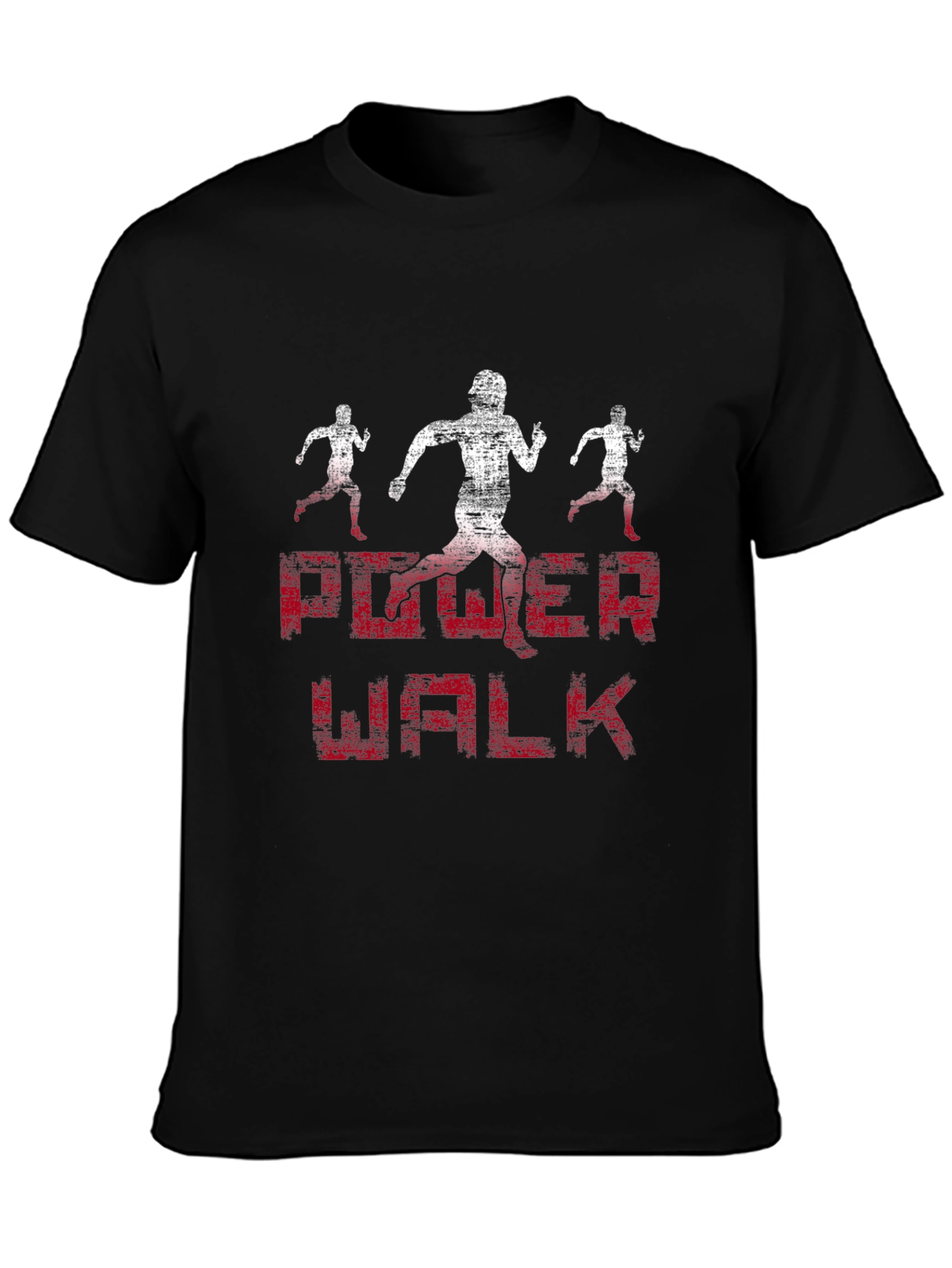 Power Walk Graphic Tee - Black Cotton