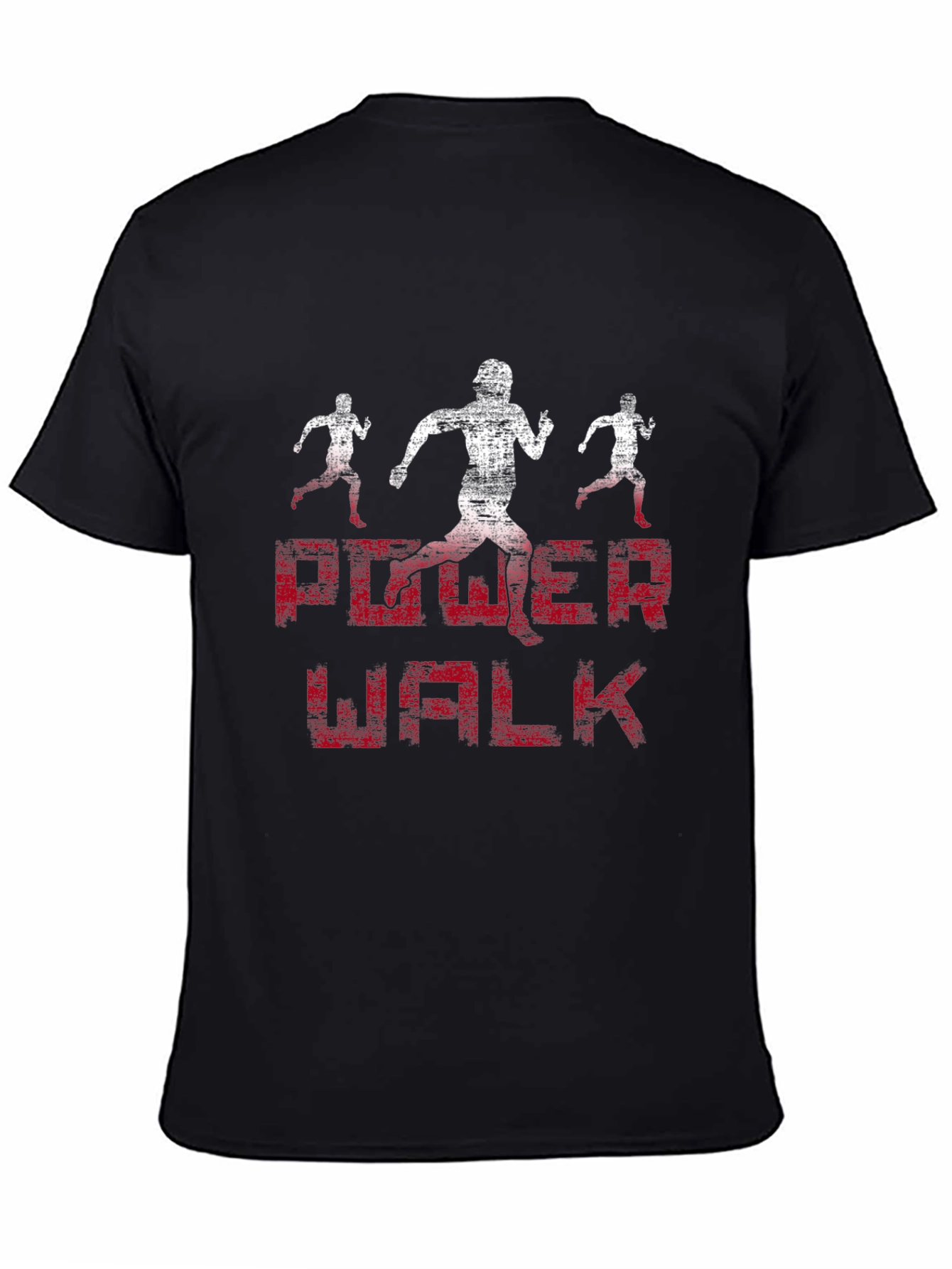 Power Walk Graphic Tee - Black Cotton