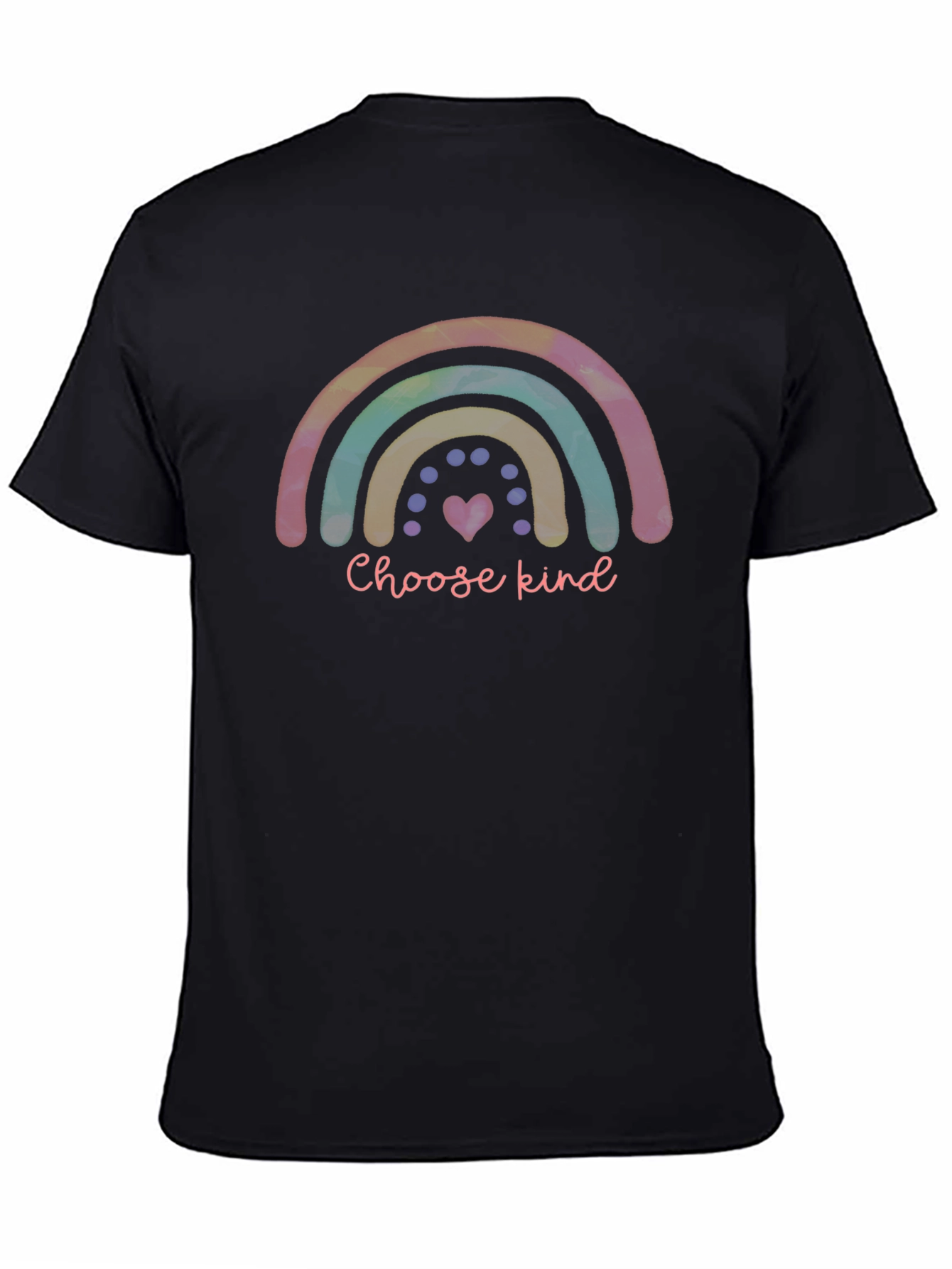 Choose Kind Rainbow Graphic Tee - Black
