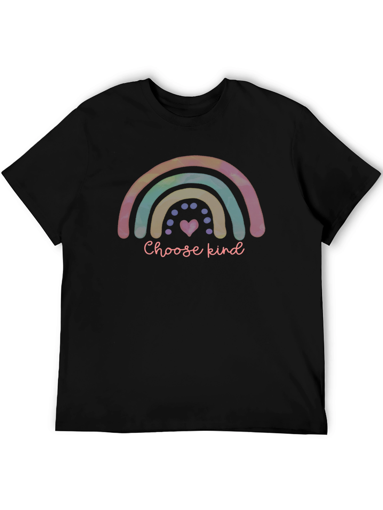 Choose Kind Rainbow Graphic Tee - Black