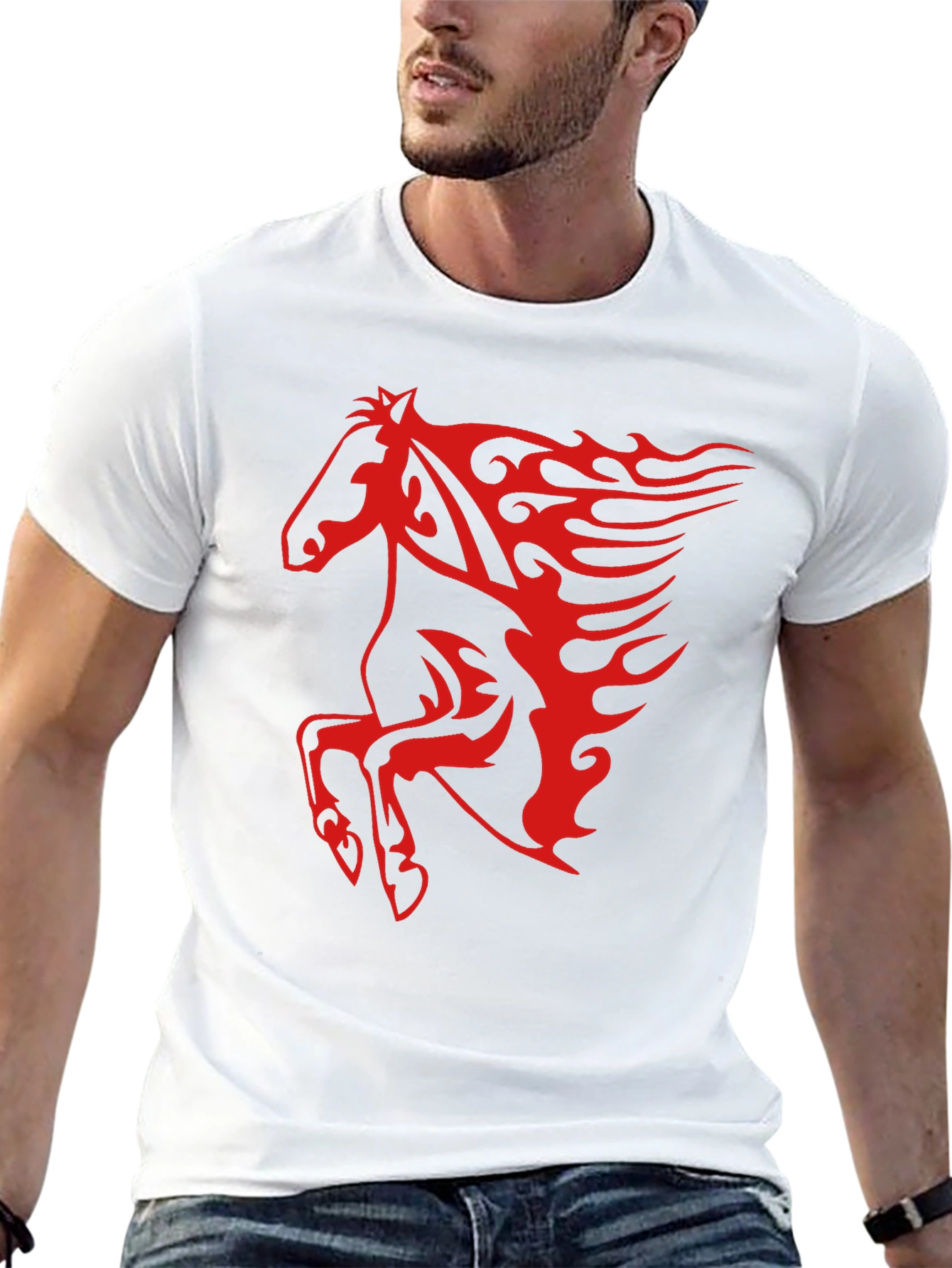 Bold Horse Graphic Tee - Black