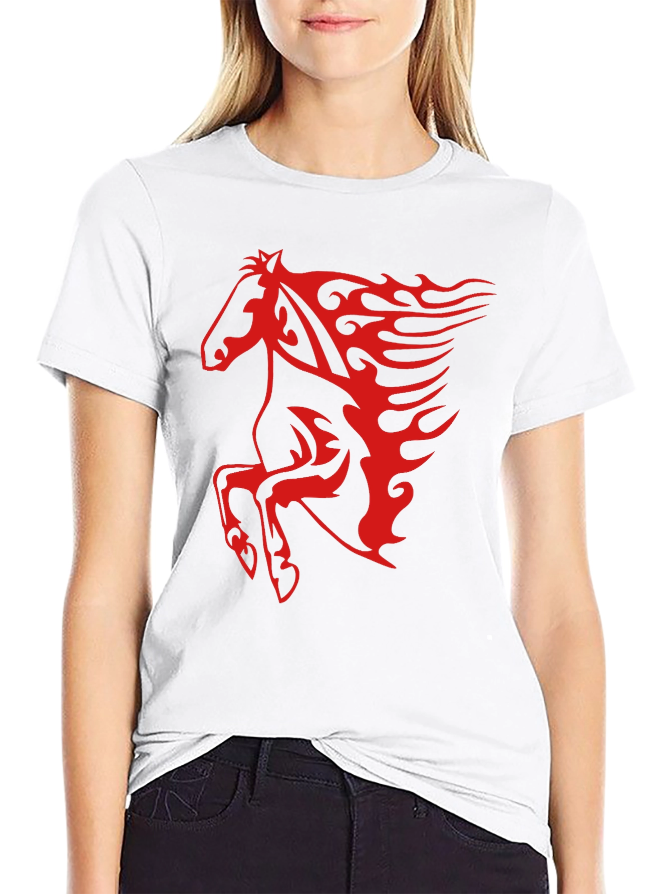 Bold Horse Graphic Tee - Black