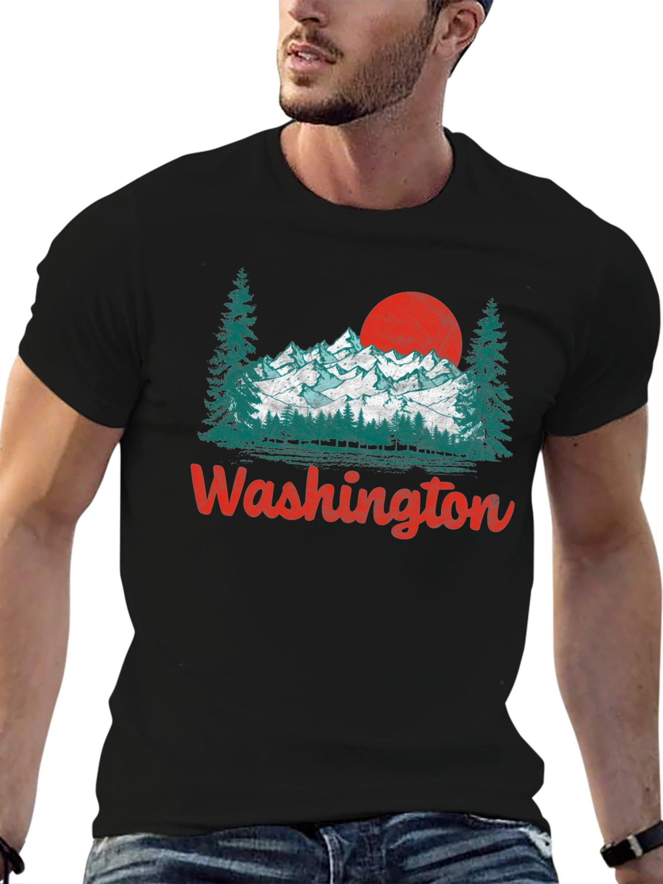 Washington Mountain Graphic T-Shirt