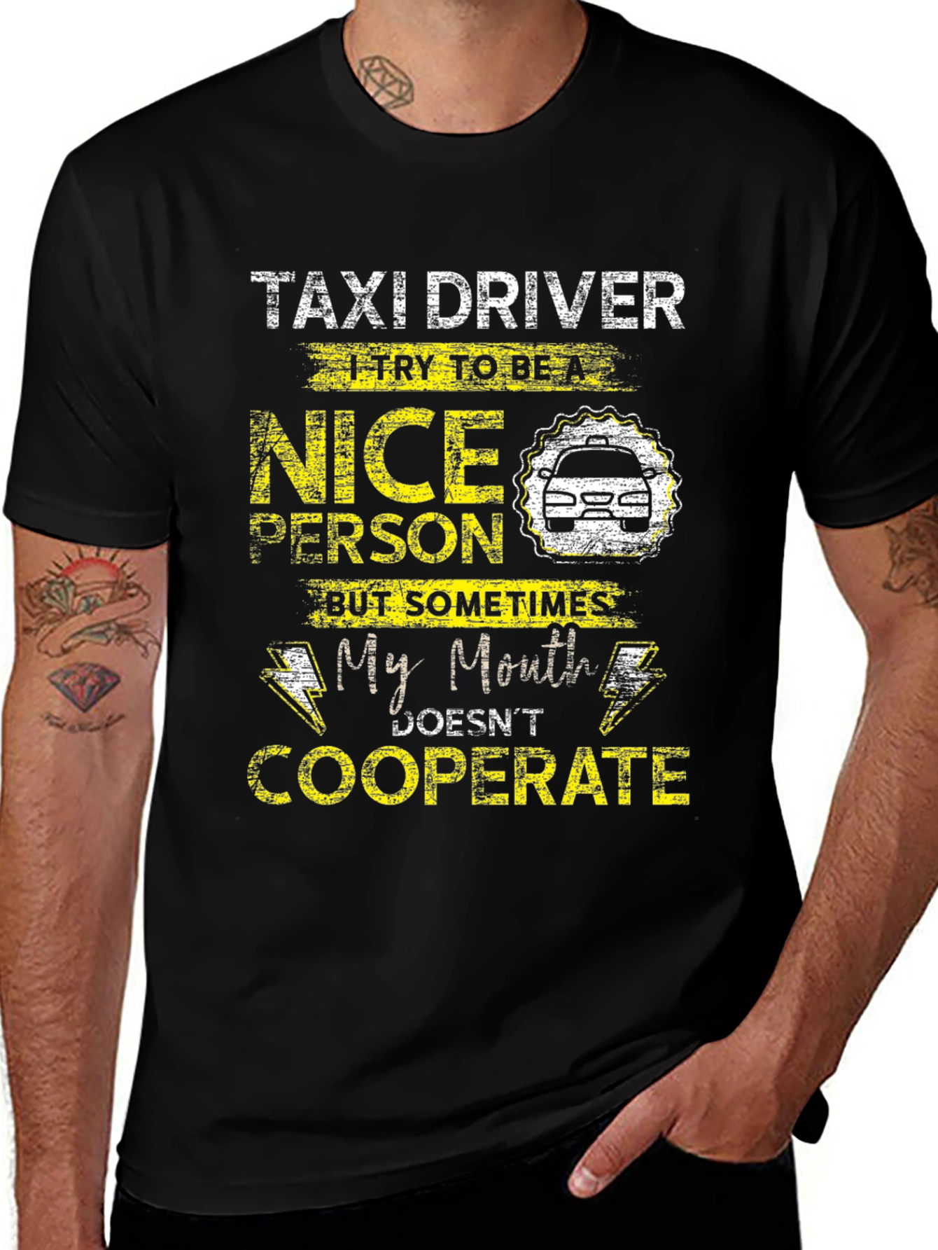 Taxi Driver Funny T-Shirt - Nice Person But...