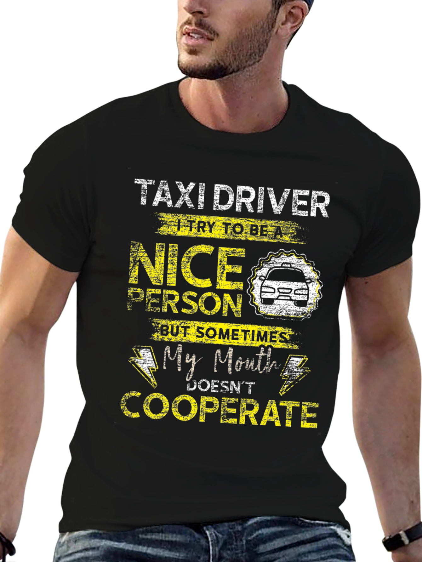 Taxi Driver Funny T-Shirt - Nice Person But...