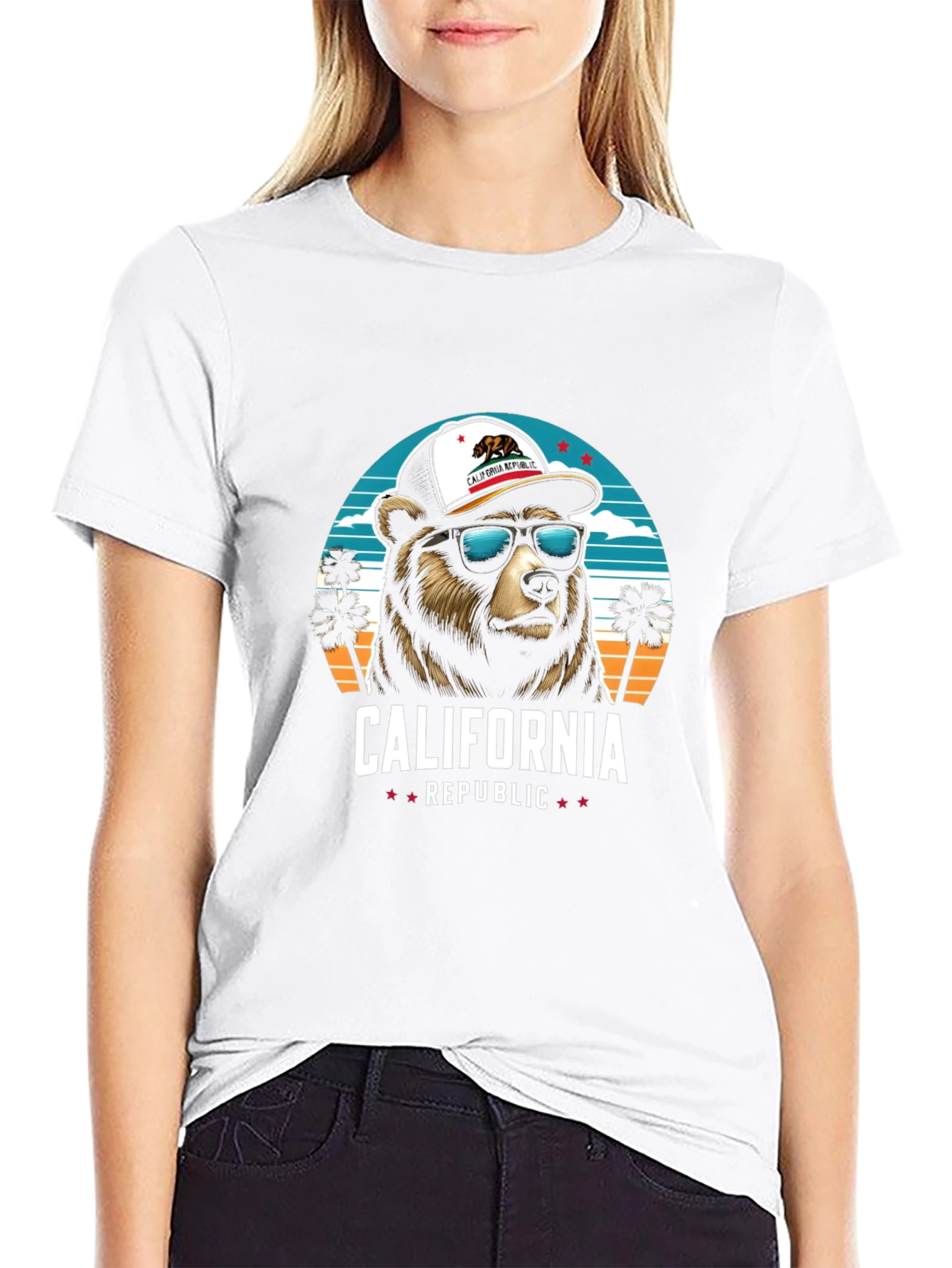 California Republic Bear Graphic T-Shirt