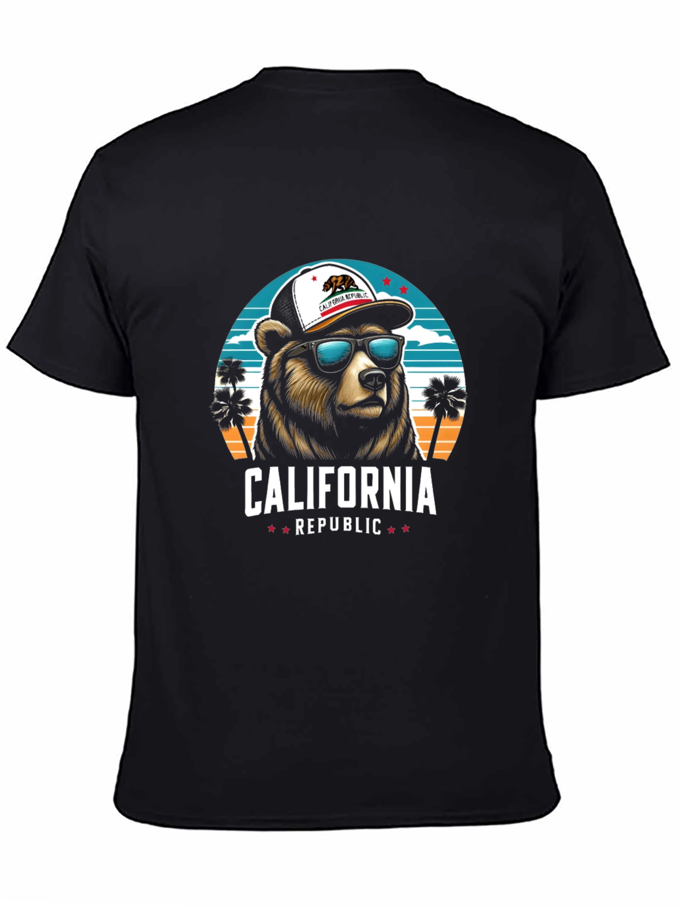 California Republic Bear Graphic T-Shirt
