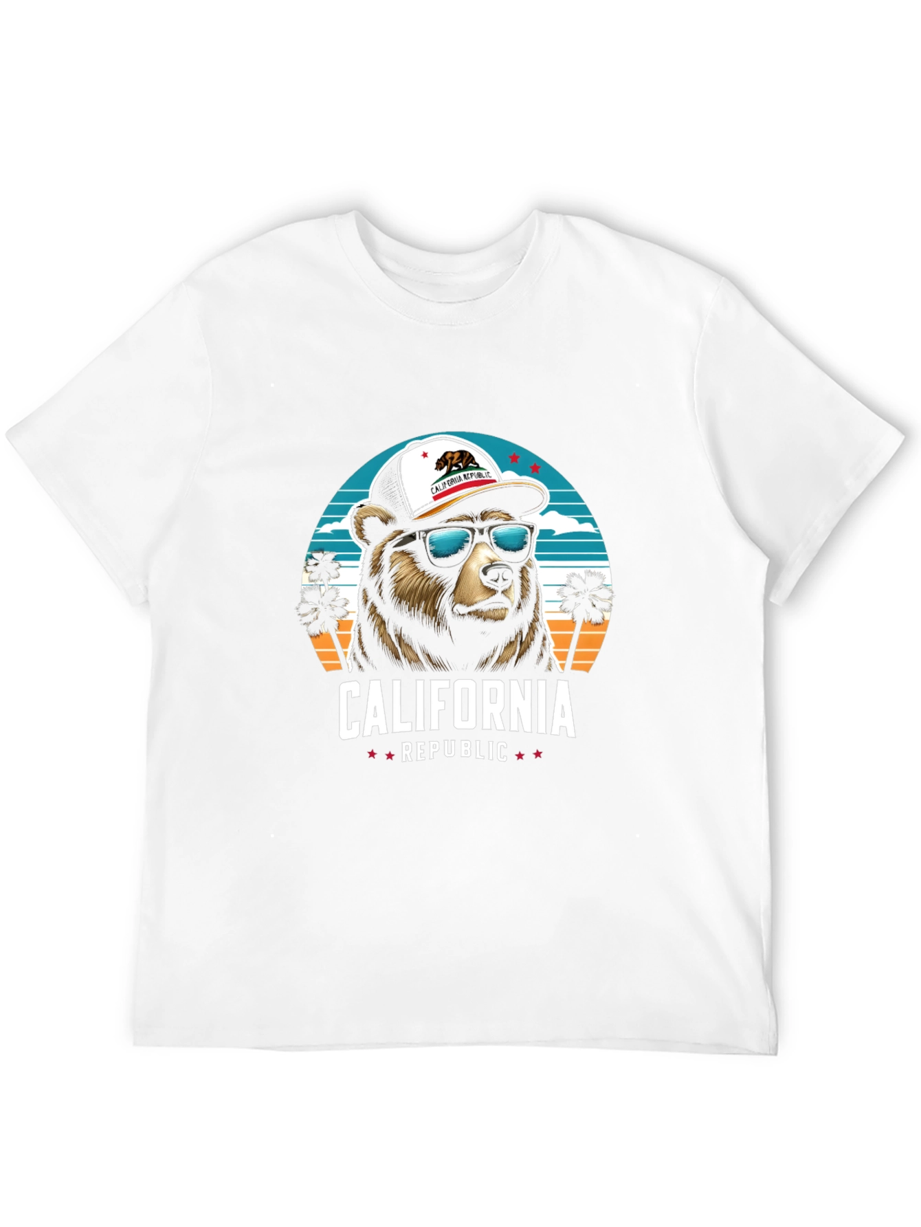 California Republic Bear Graphic T-Shirt