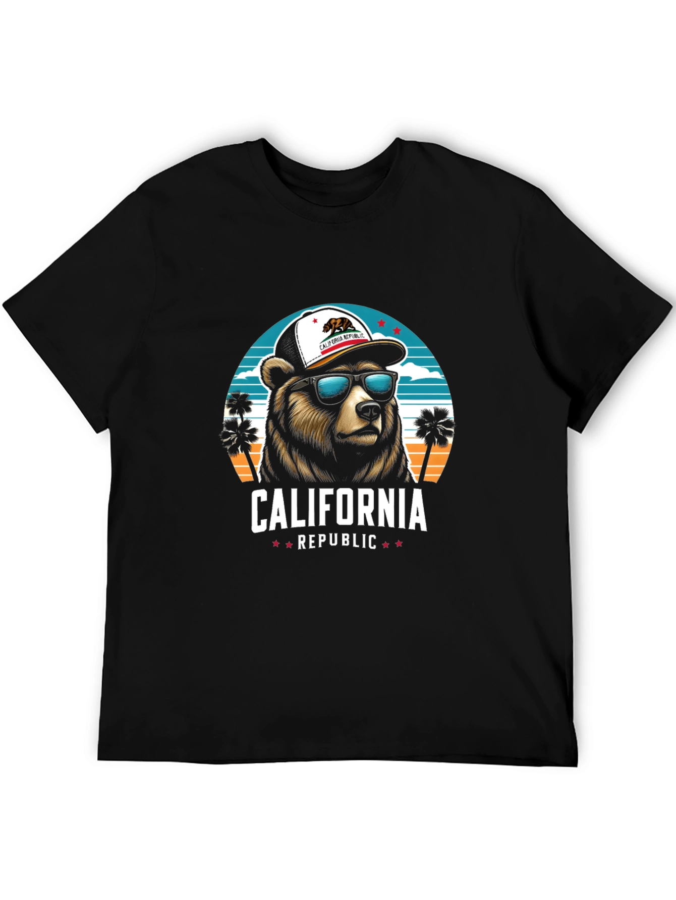 California Republic Bear Graphic T-Shirt