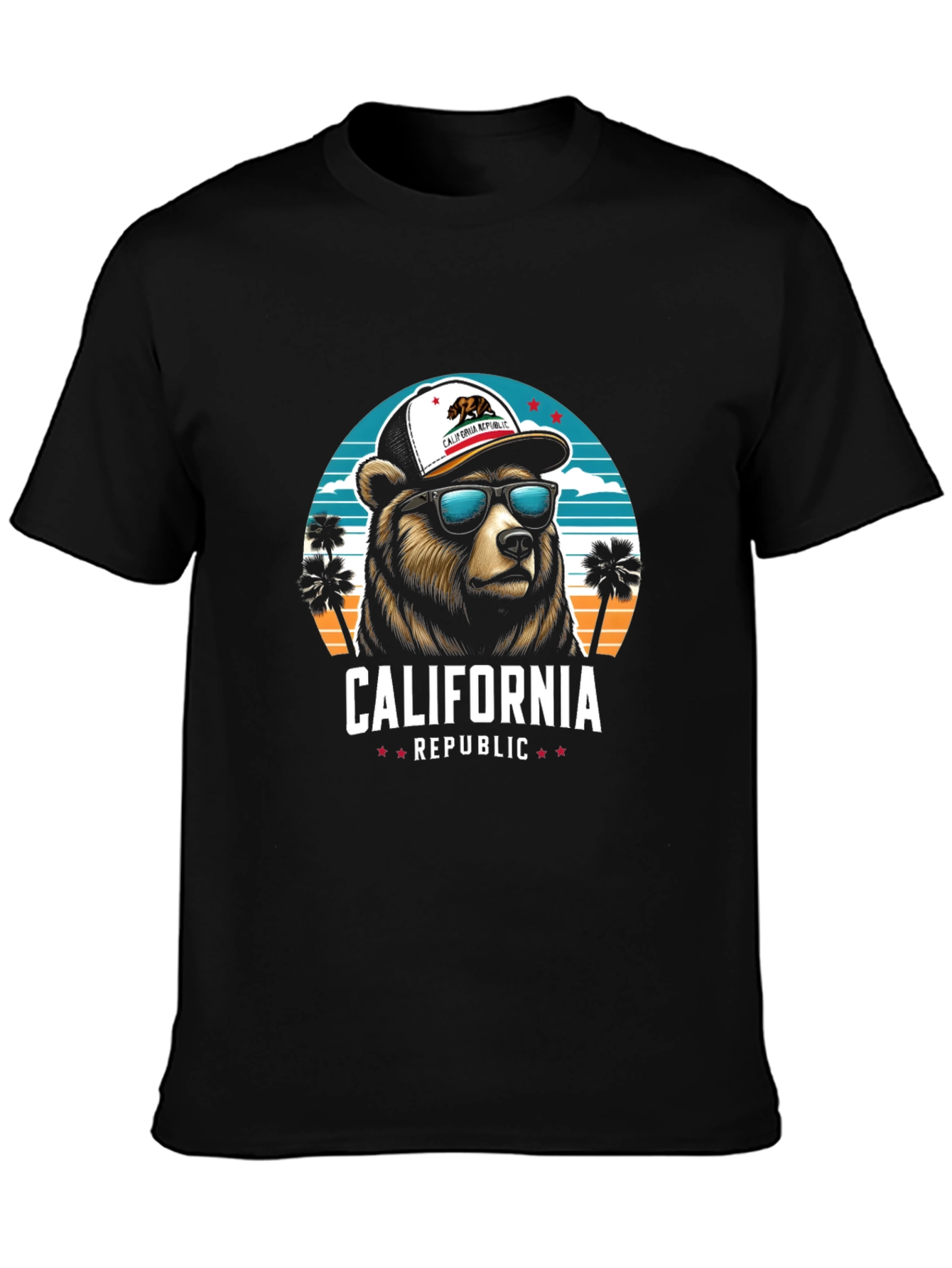 California Republic Bear Graphic T-Shirt
