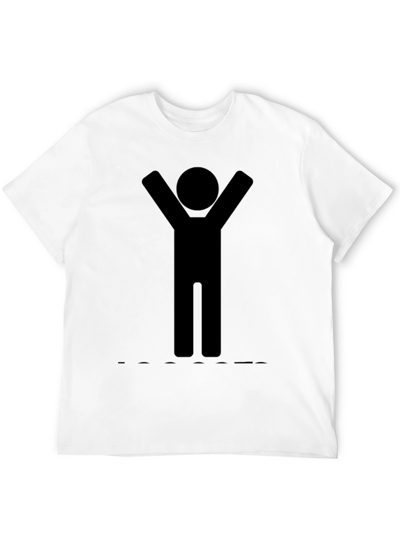 Stick Figure Celebration Black T-Shirt
