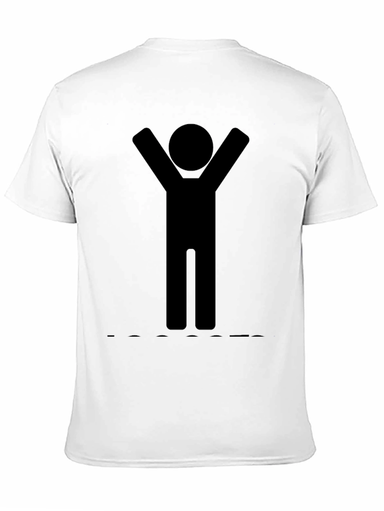 Stick Figure Celebration Black T-Shirt
