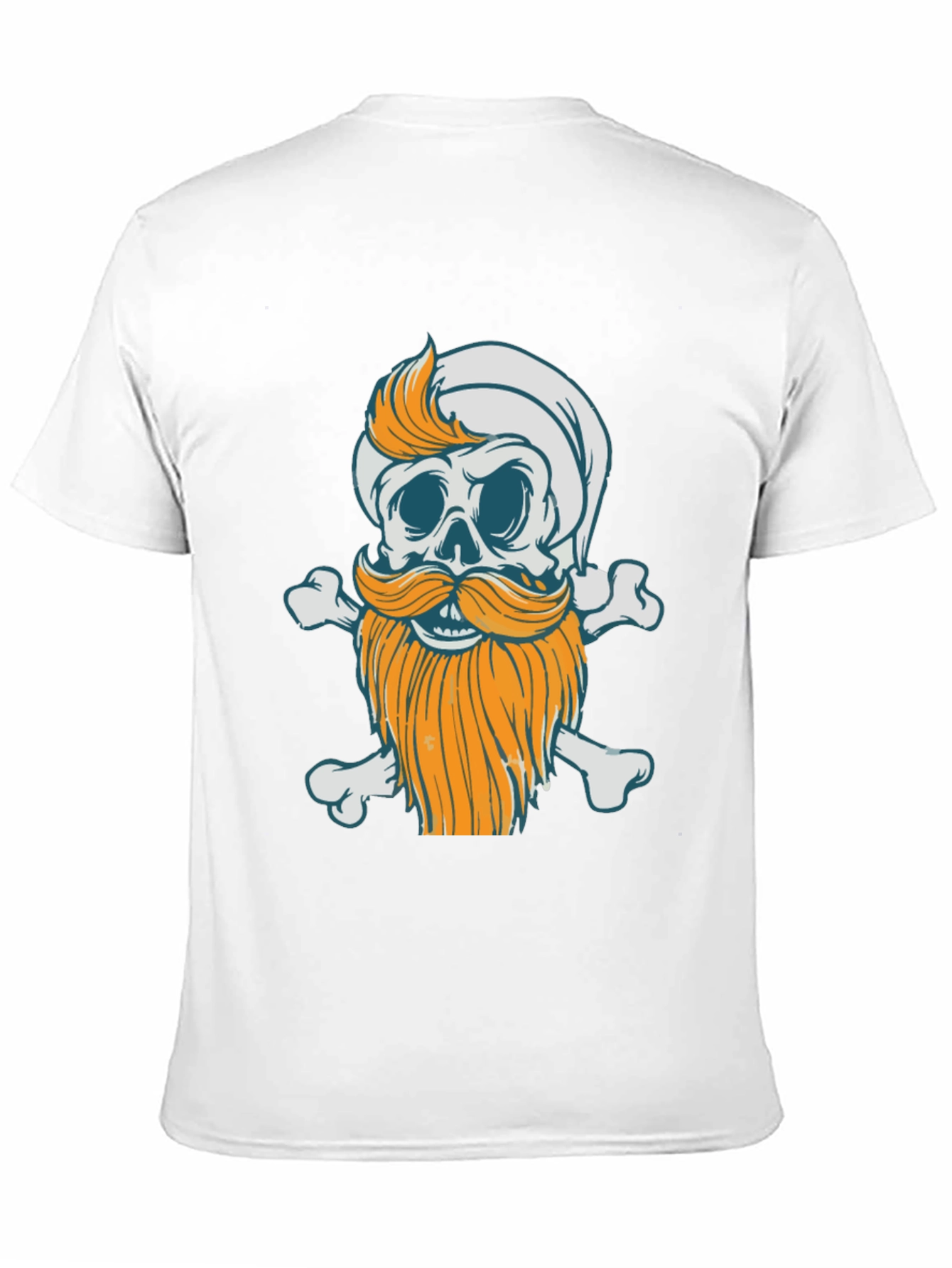 Bearded Skull & Crossbones Graphic Tee - Black