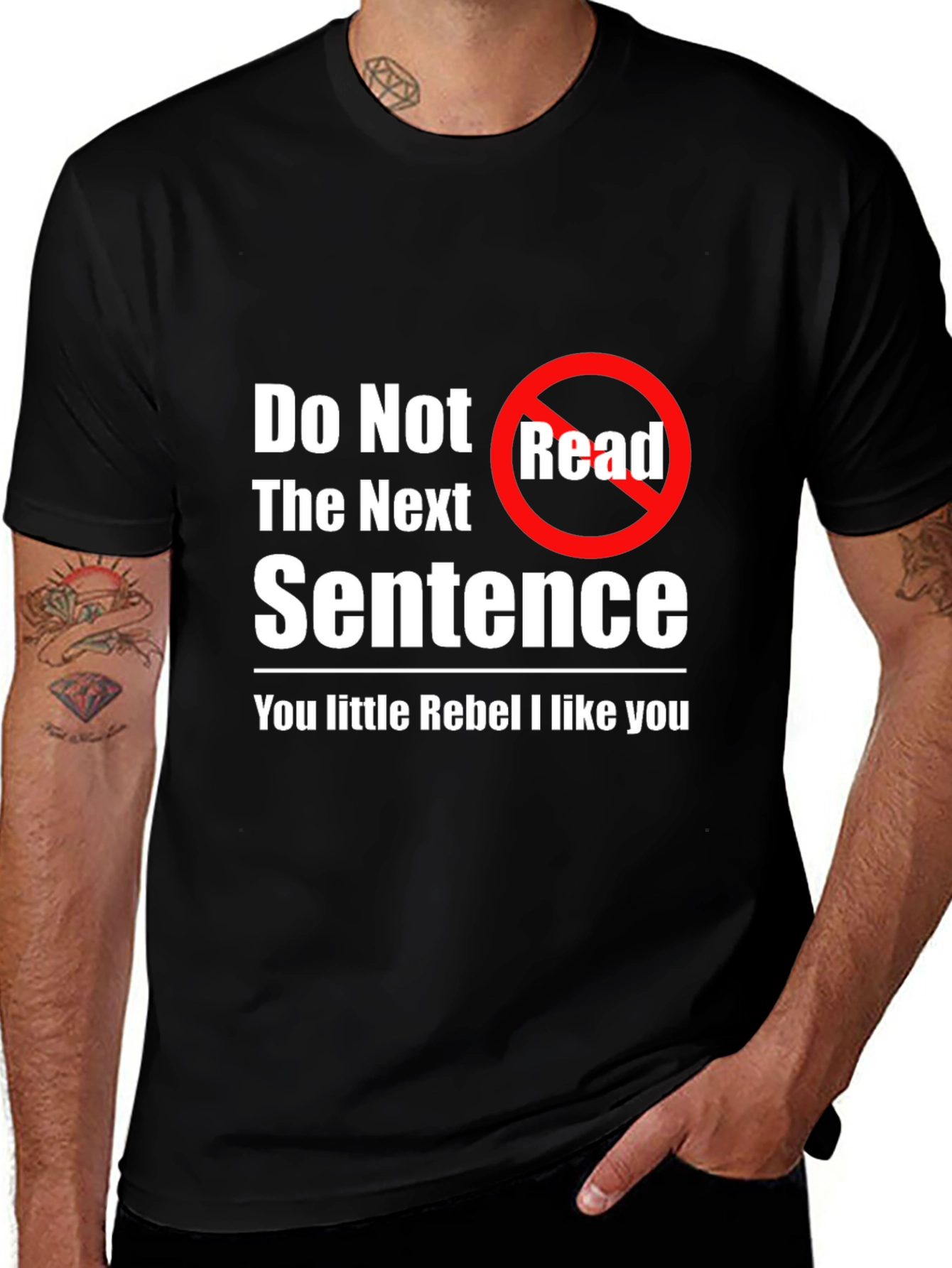 Rebel T-Shirt - Do Not Read Novelty Tee