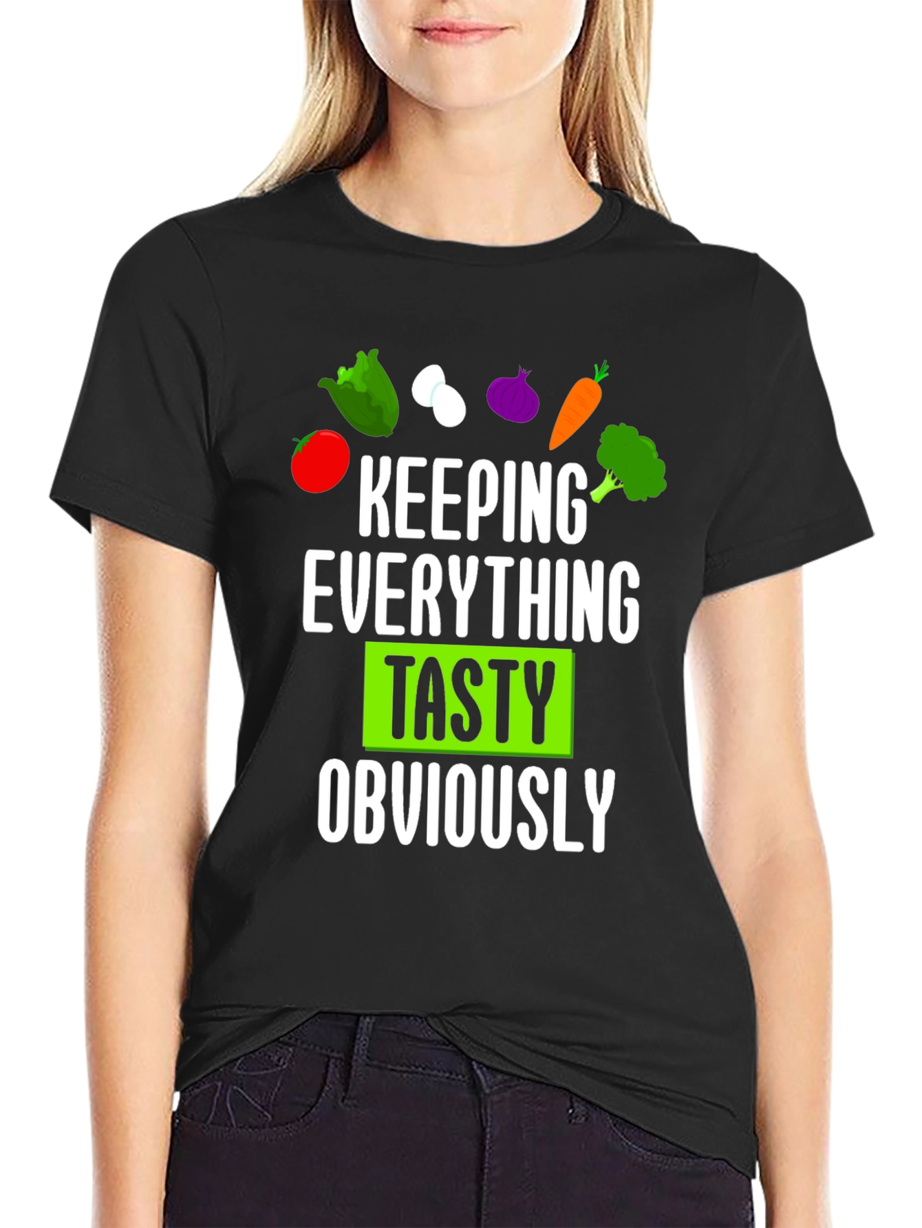 Keeping Everything Tasty Mens Black T-Shirt