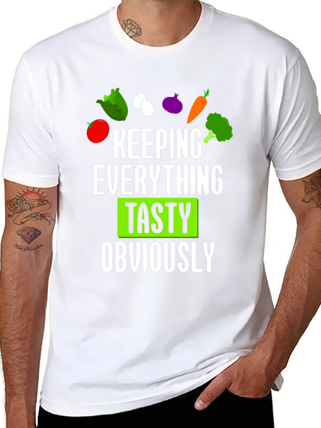 Keeping Everything Tasty Mens Black T-Shirt