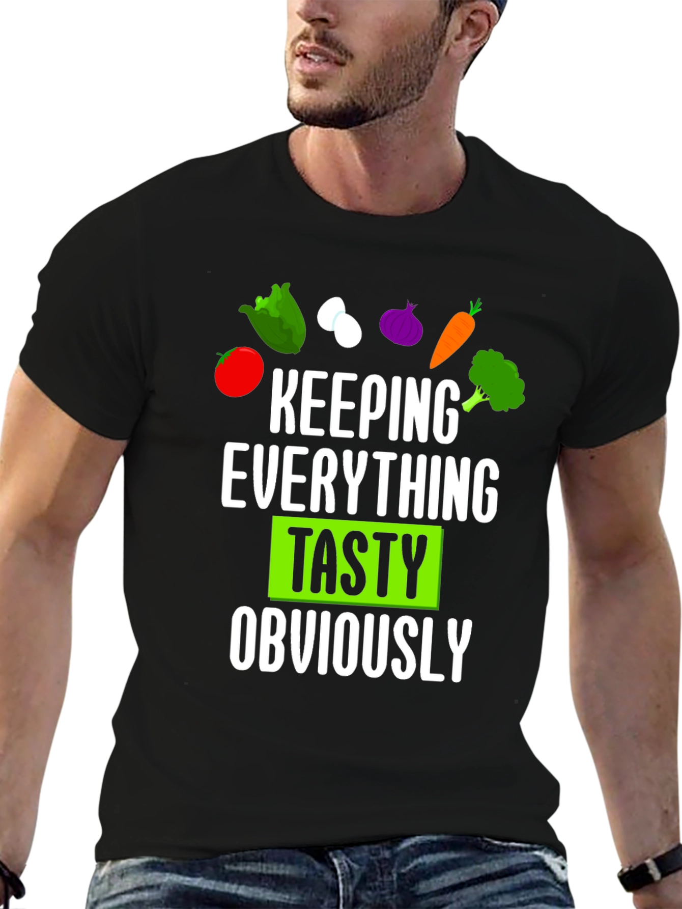 Keeping Everything Tasty Mens Black T-Shirt