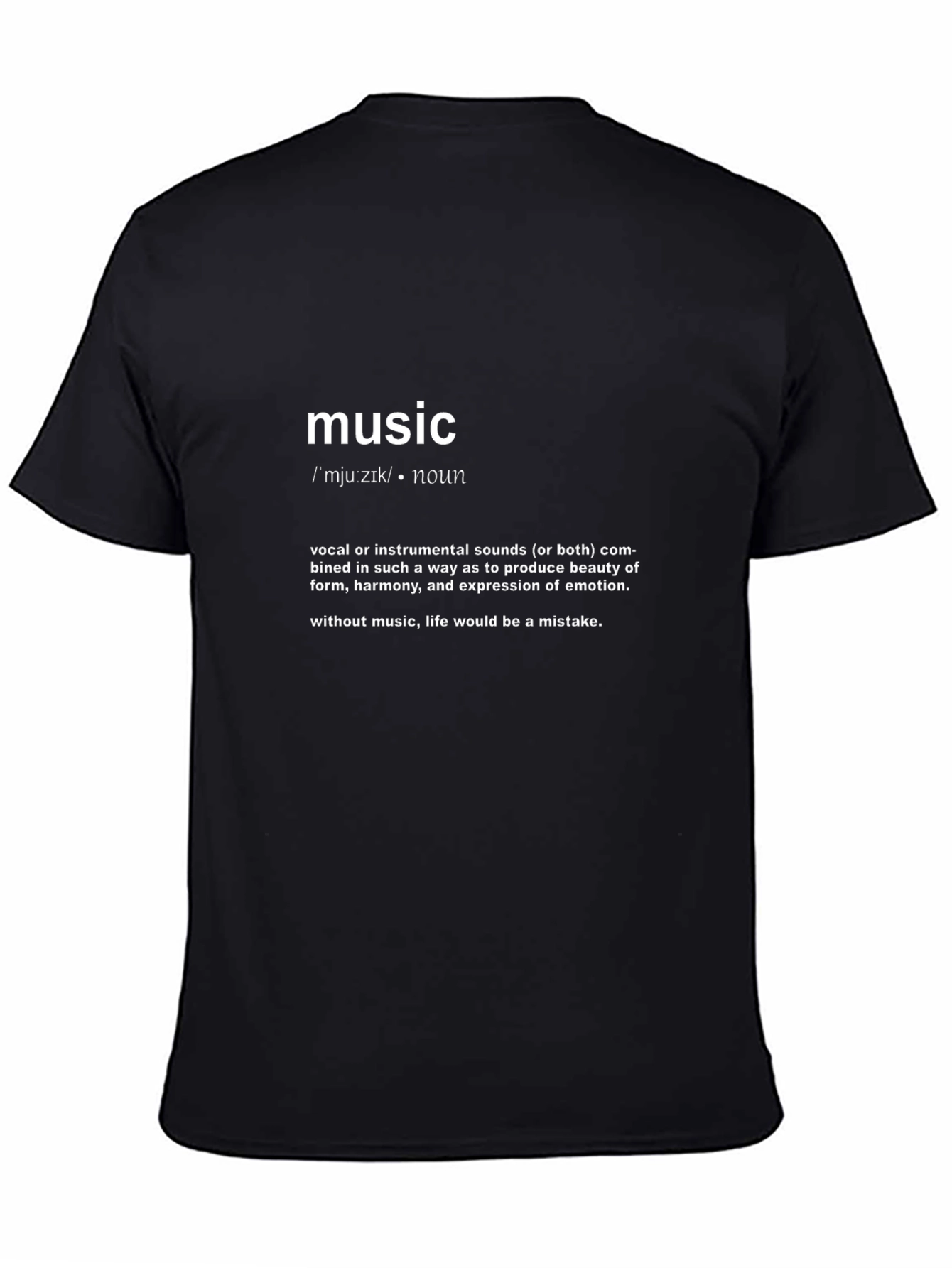 Music Definition Black T-Shirt