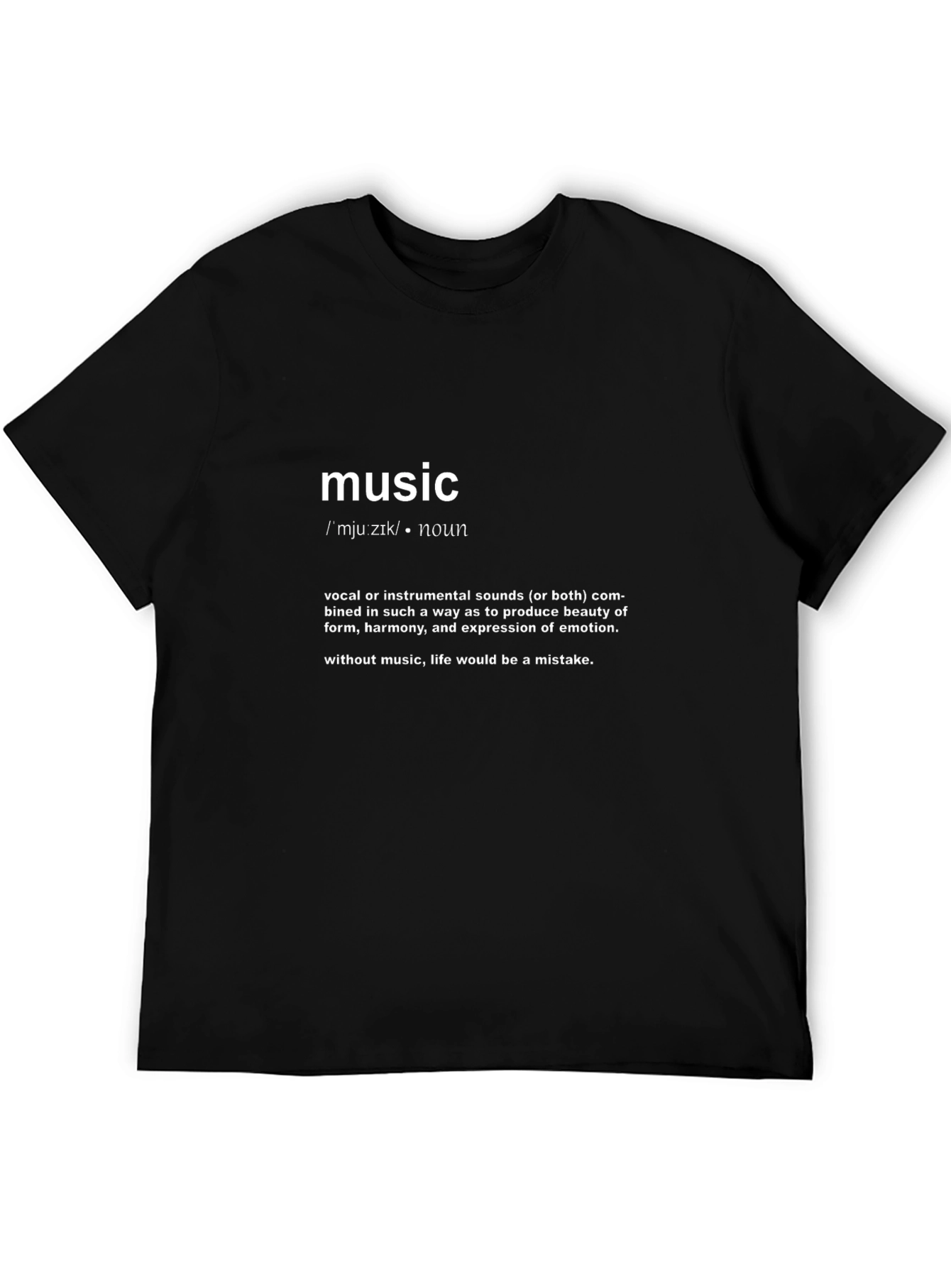 Music Definition Black T-Shirt
