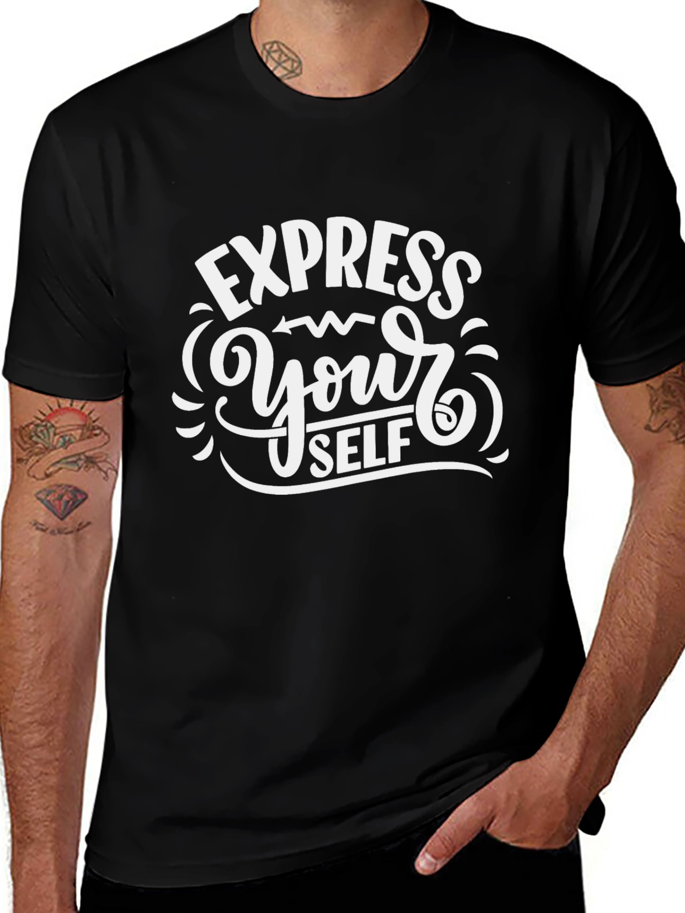 Express Yourself Black Tee