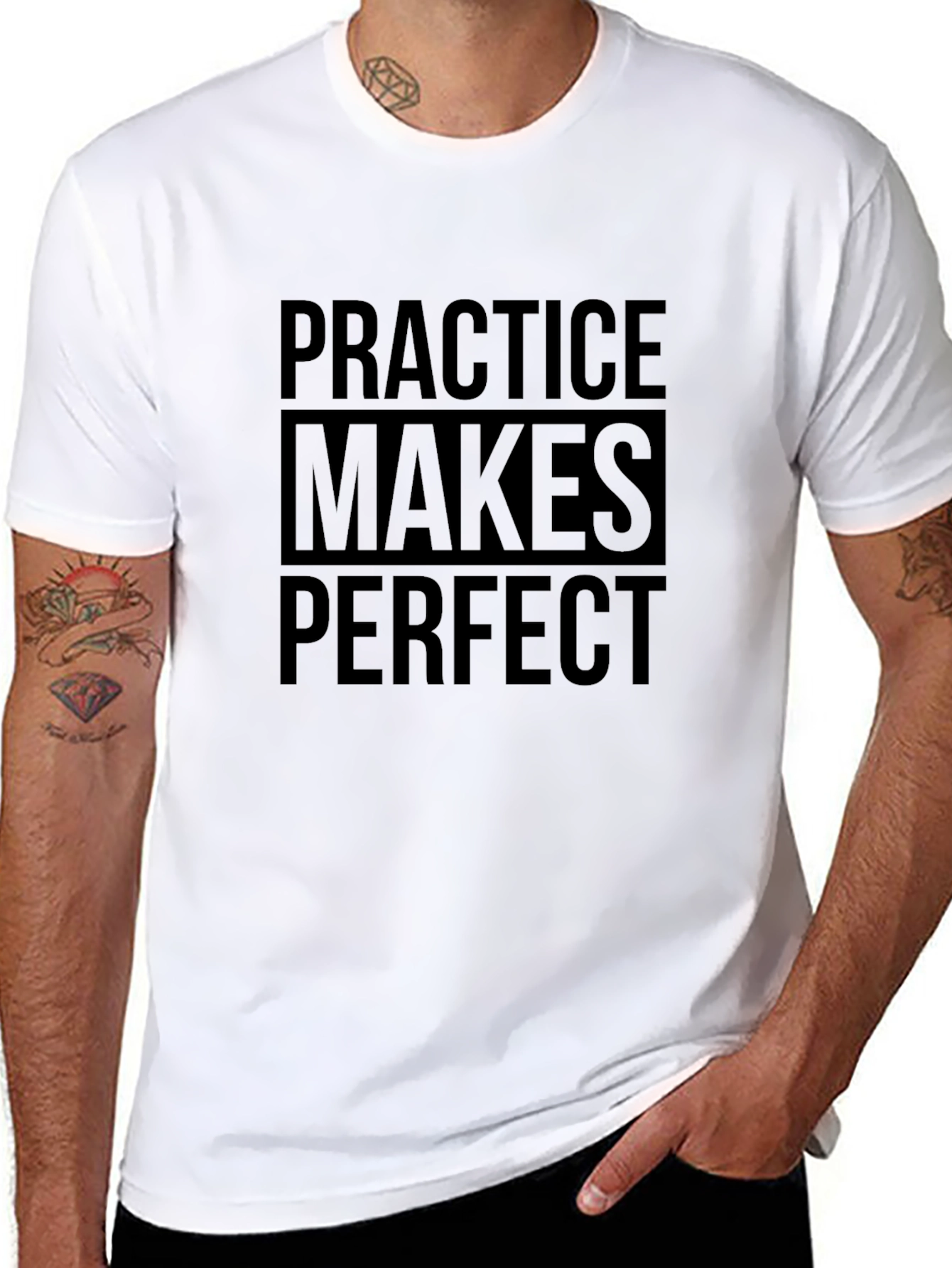 Practice Makes Perfect Graphic T-Shirt - Black