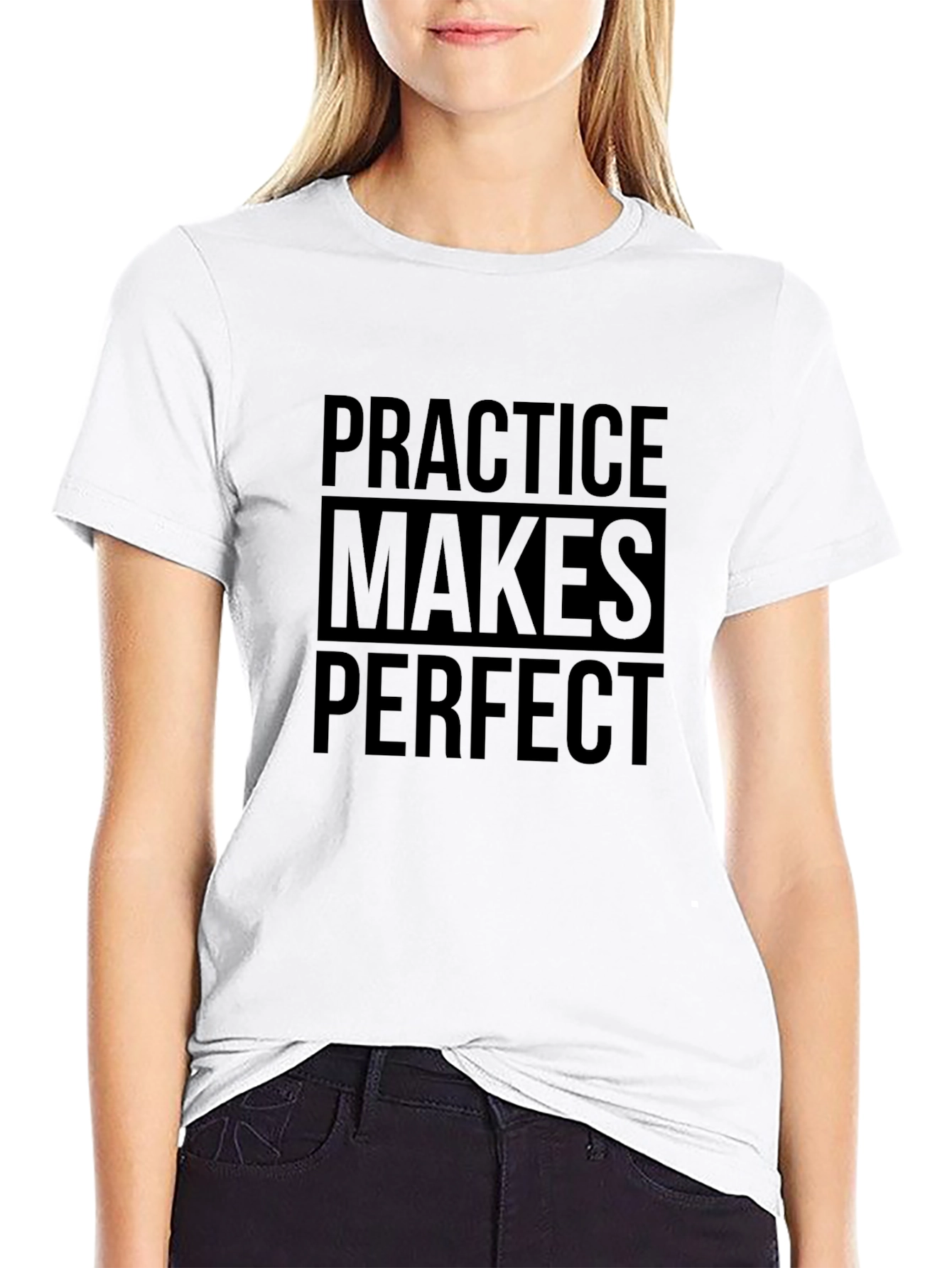Practice Makes Perfect Graphic T-Shirt - Black