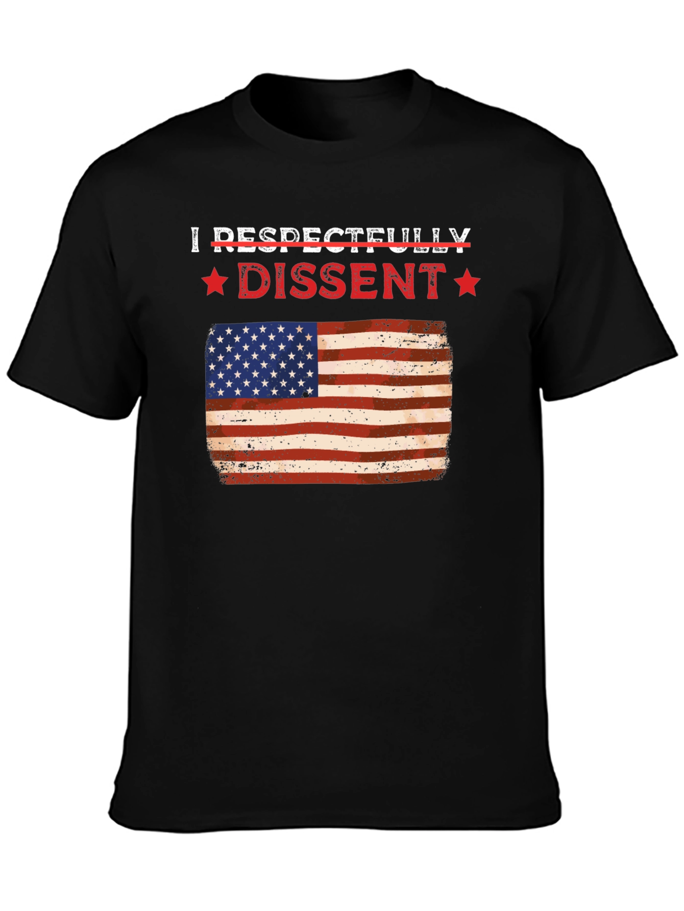 Respectfully Dissent USA Flag Graphic Tee