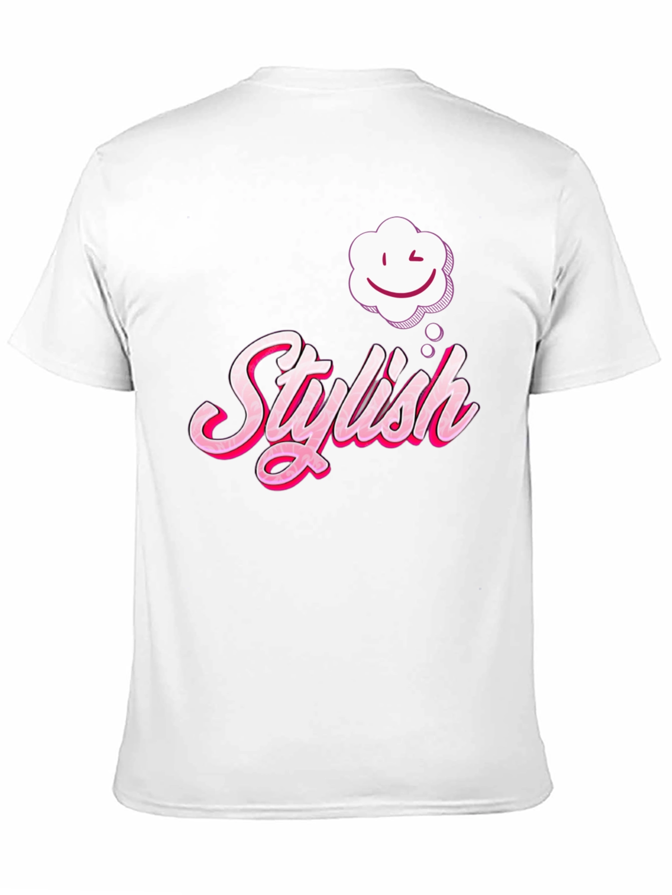 Stylish Wink Cloud Graphic Black T-Shirt