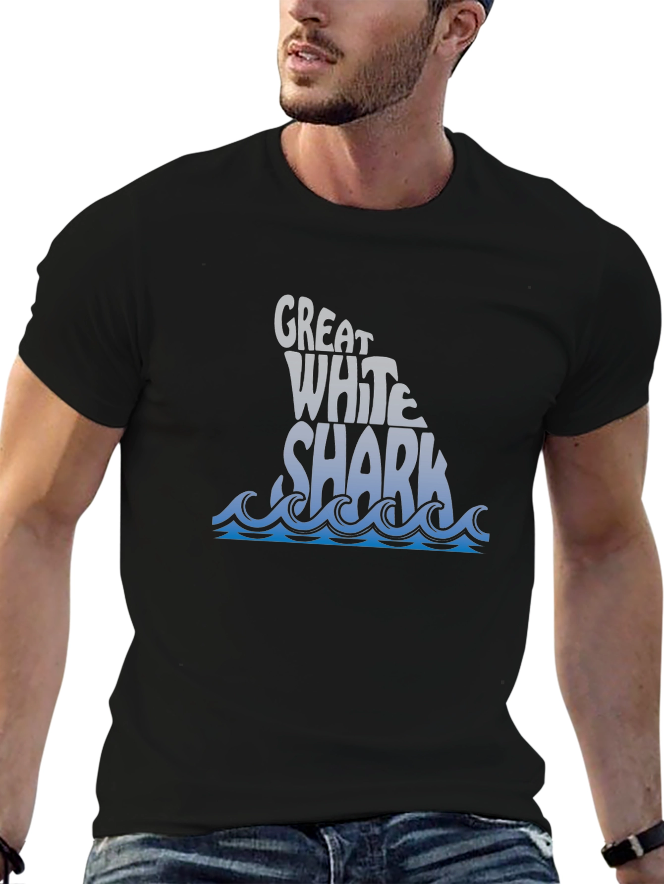 Great White Shark Graphic Tee - Ocean Lover T-Shirt
