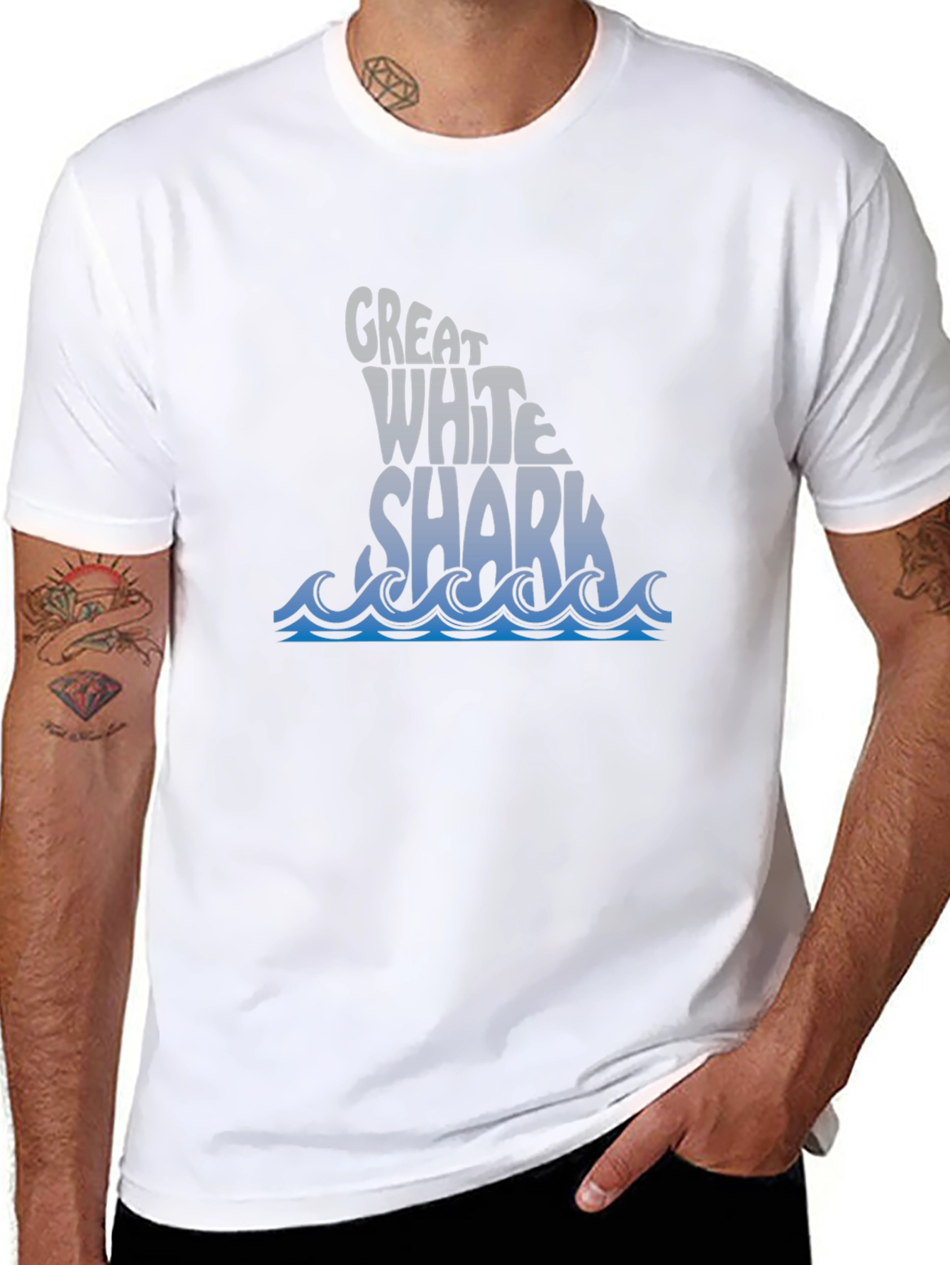 Great White Shark Graphic Tee - Ocean Lover T-Shirt