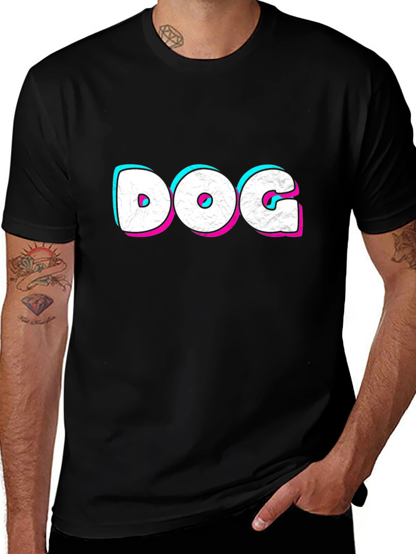 DOG Graphic Tee - Cool Casual Black T-Shirt