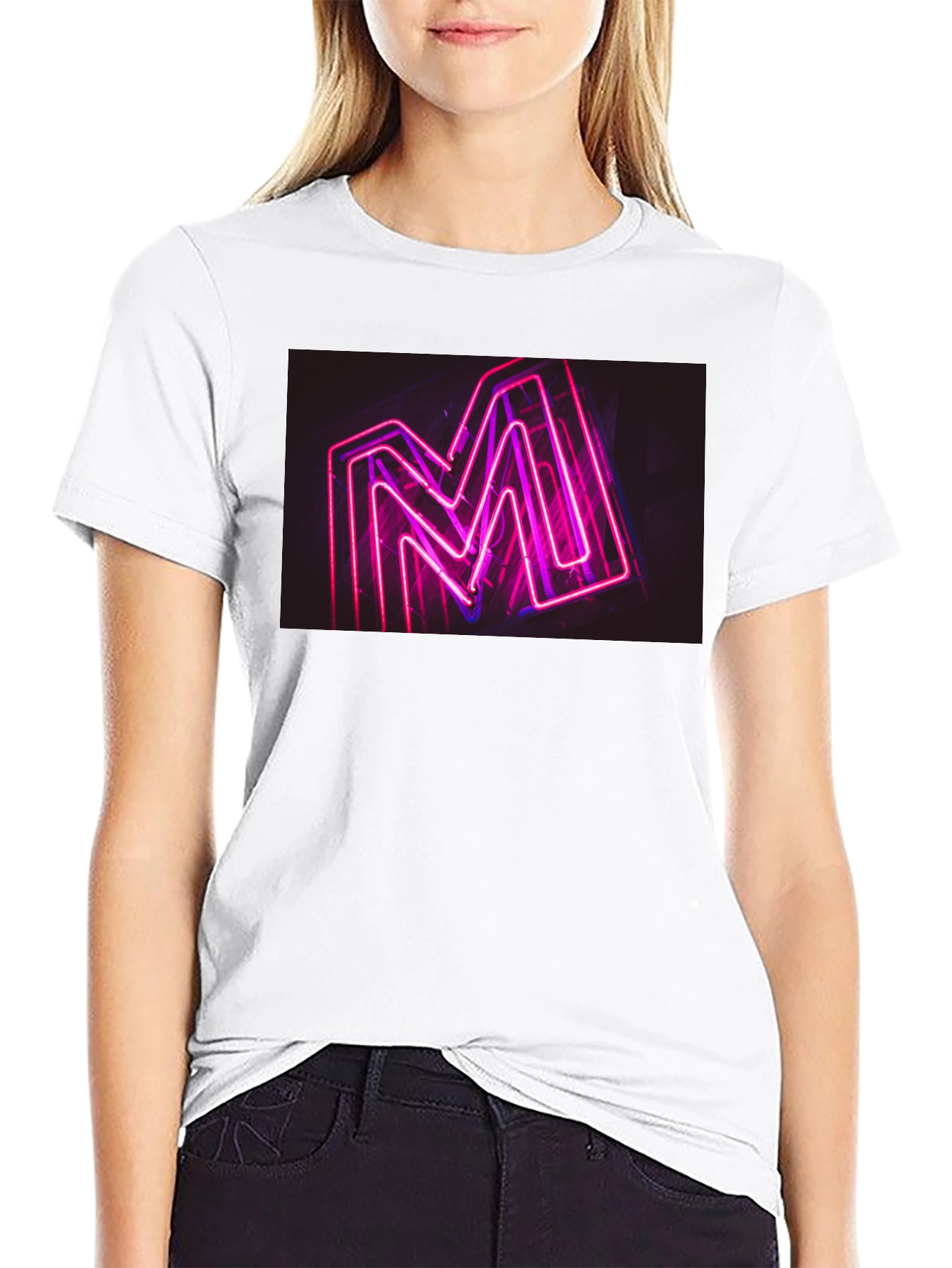 Neon M Graphic Black T-Shirt