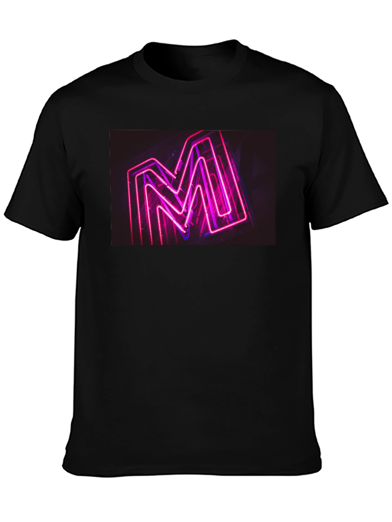 Neon M Graphic Black T-Shirt