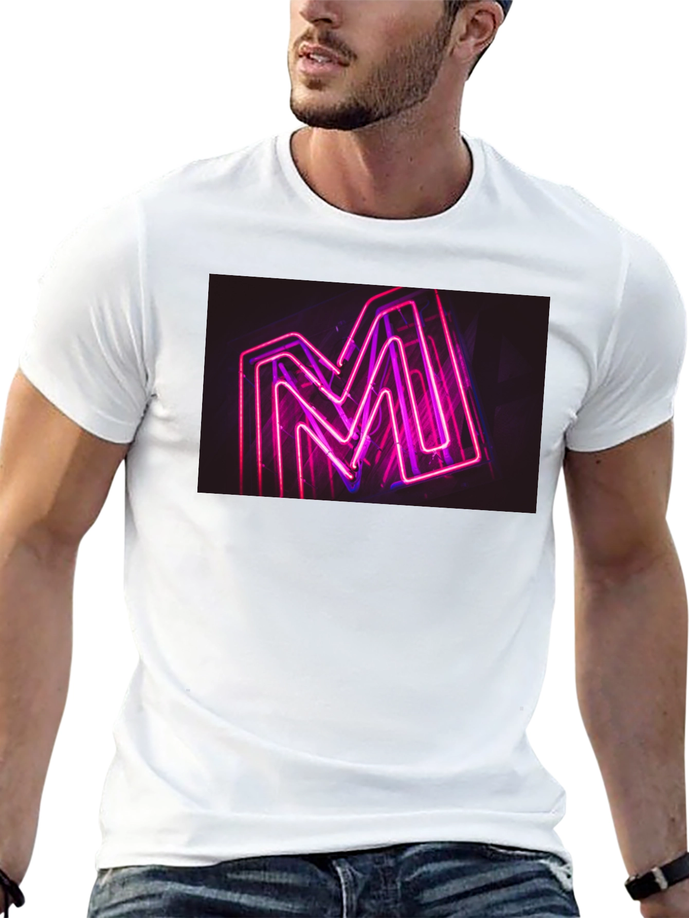 Neon M Graphic Black T-Shirt