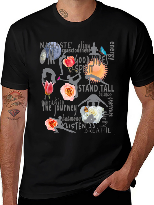 Yoga Vibes Black T-Shirt