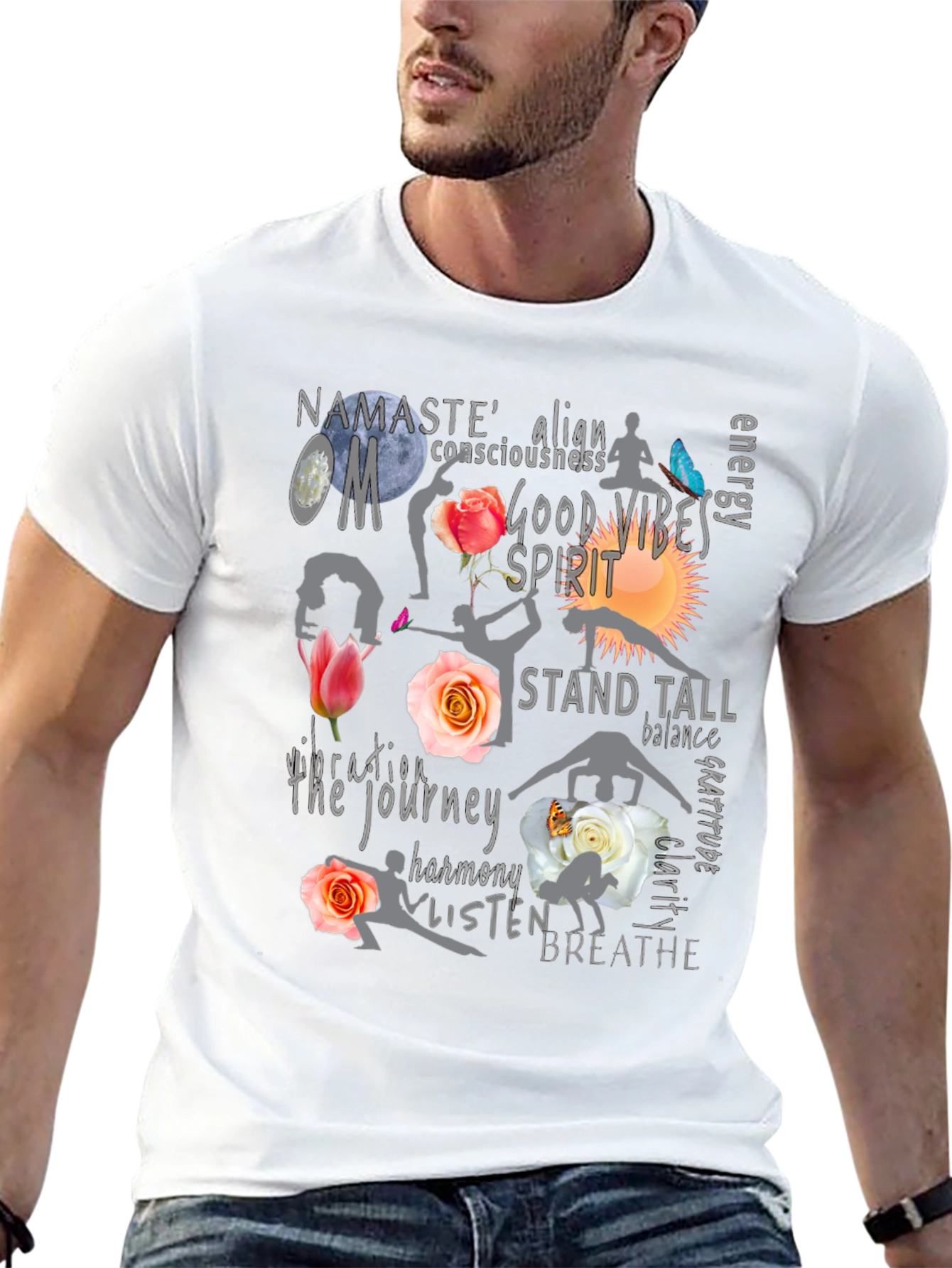 Yoga Vibes Black T-Shirt