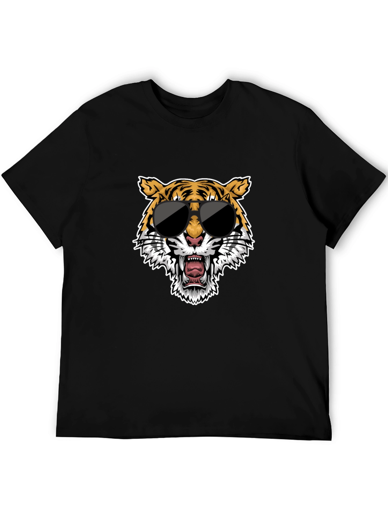 Cool Tiger Graphic Tee - Black