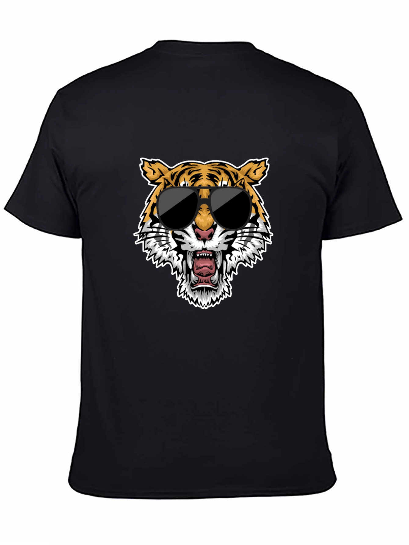 Cool Tiger Graphic Tee - Black