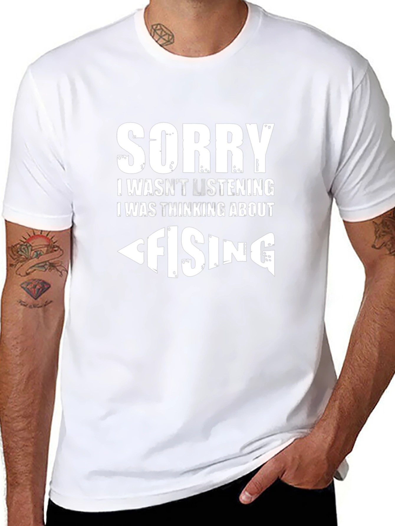 Fishing T-Shirt: Sorry Thinking About Fishing