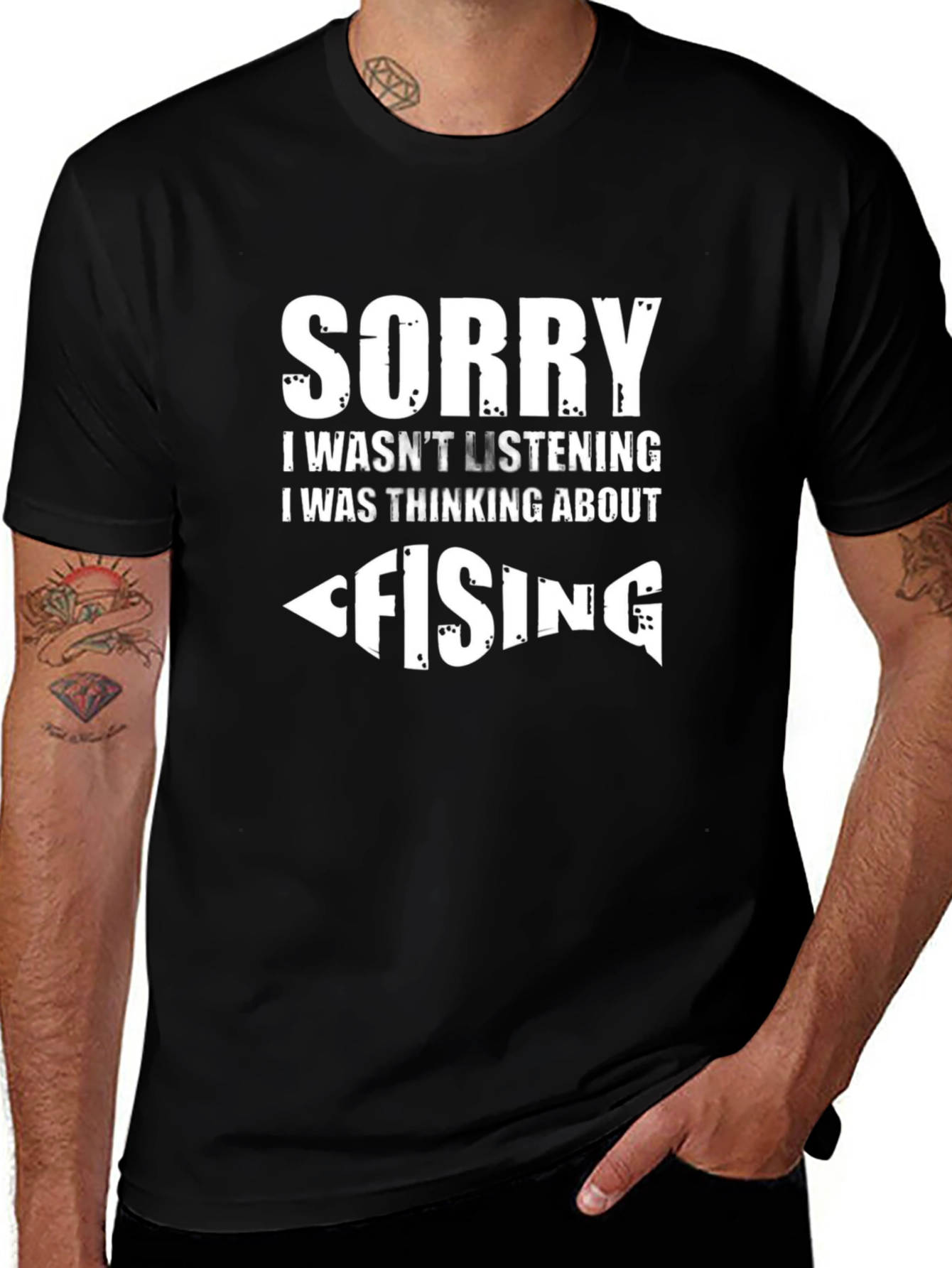 Fishing T-Shirt: Sorry Thinking About Fishing