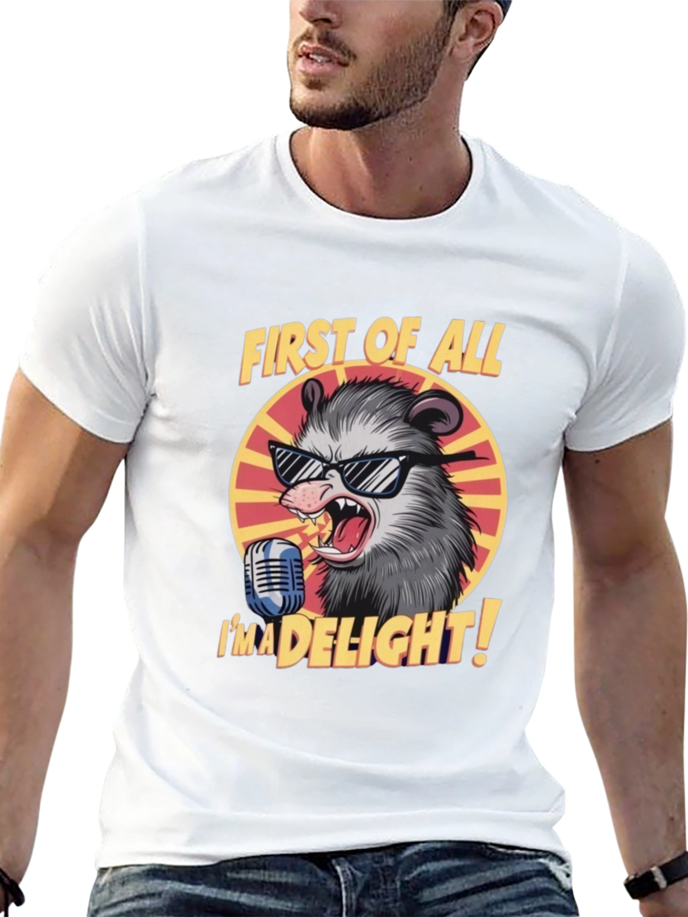 First of All Im a Delight Opossum Graphic Tee