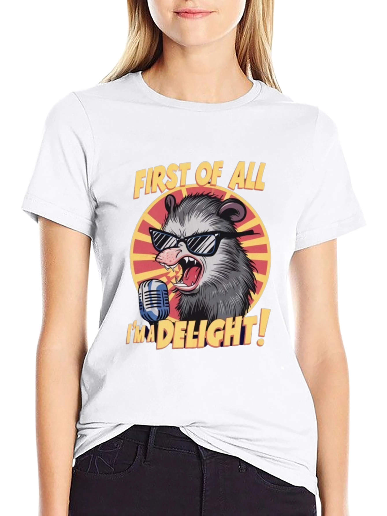 First of All Im a Delight Opossum Graphic Tee