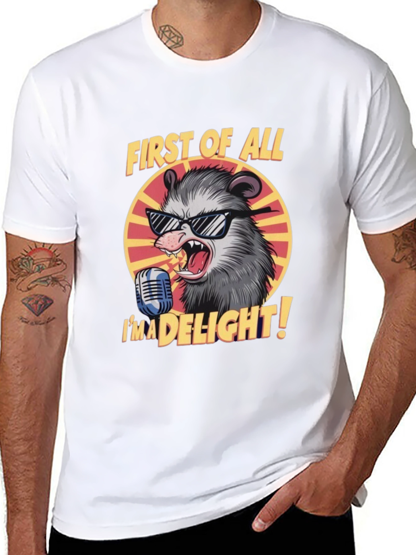 First of All Im a Delight Opossum Graphic Tee