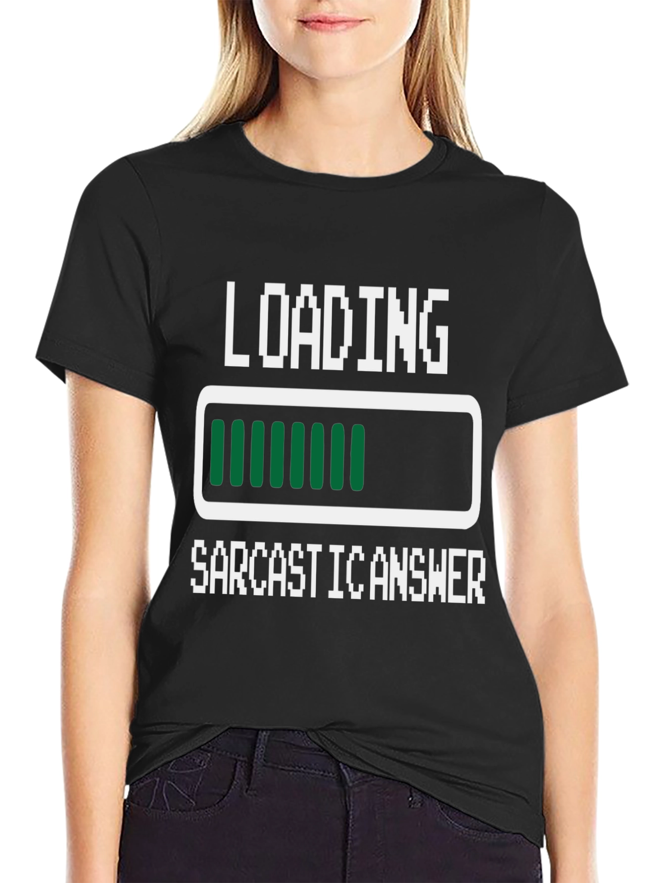 Sarcastic Answer Loading T-Shirt - Funny Novelty Tee