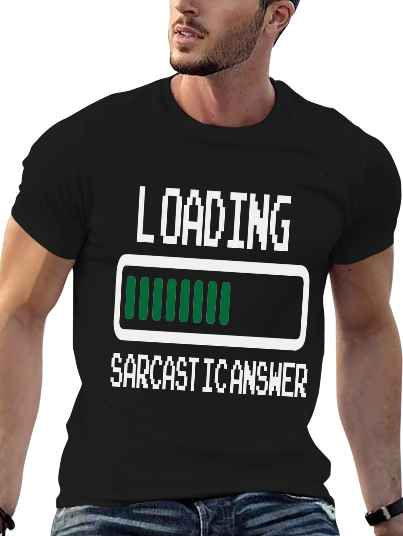 Sarcastic Answer Loading T-Shirt - Funny Novelty Tee